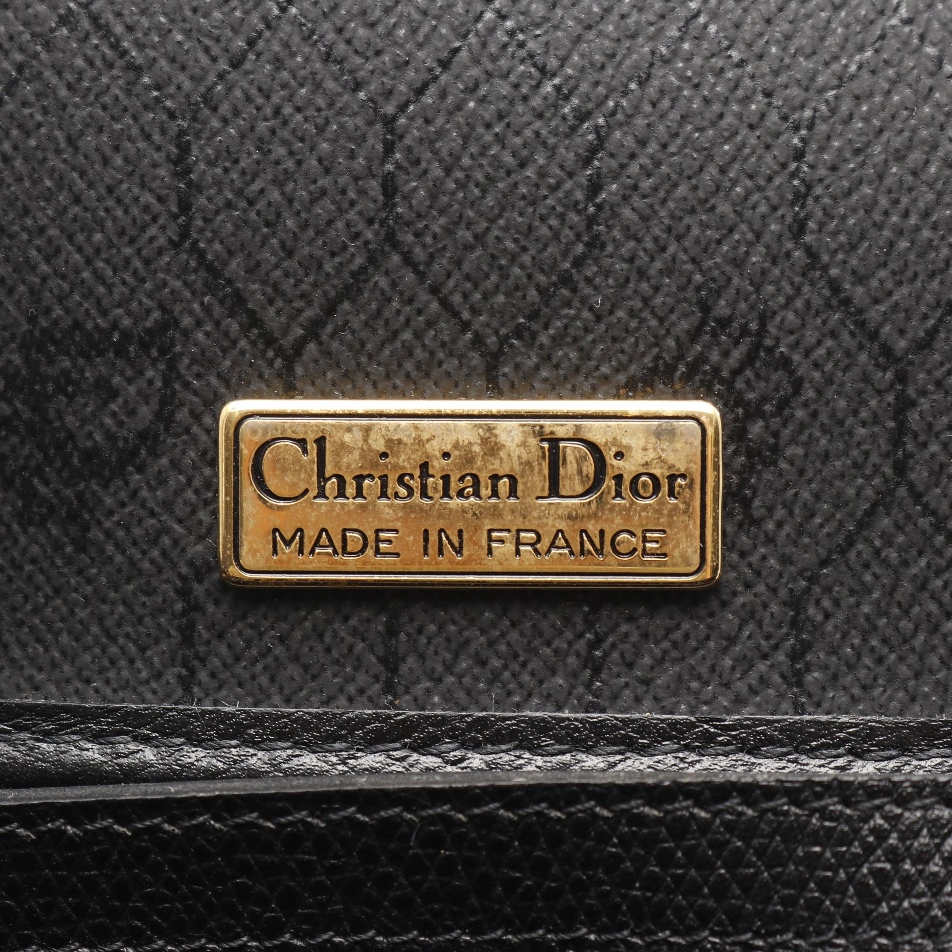 ハニカム ショルダーバッグ レザー ブラック クリスチャンディオール バッグ Christian Dior