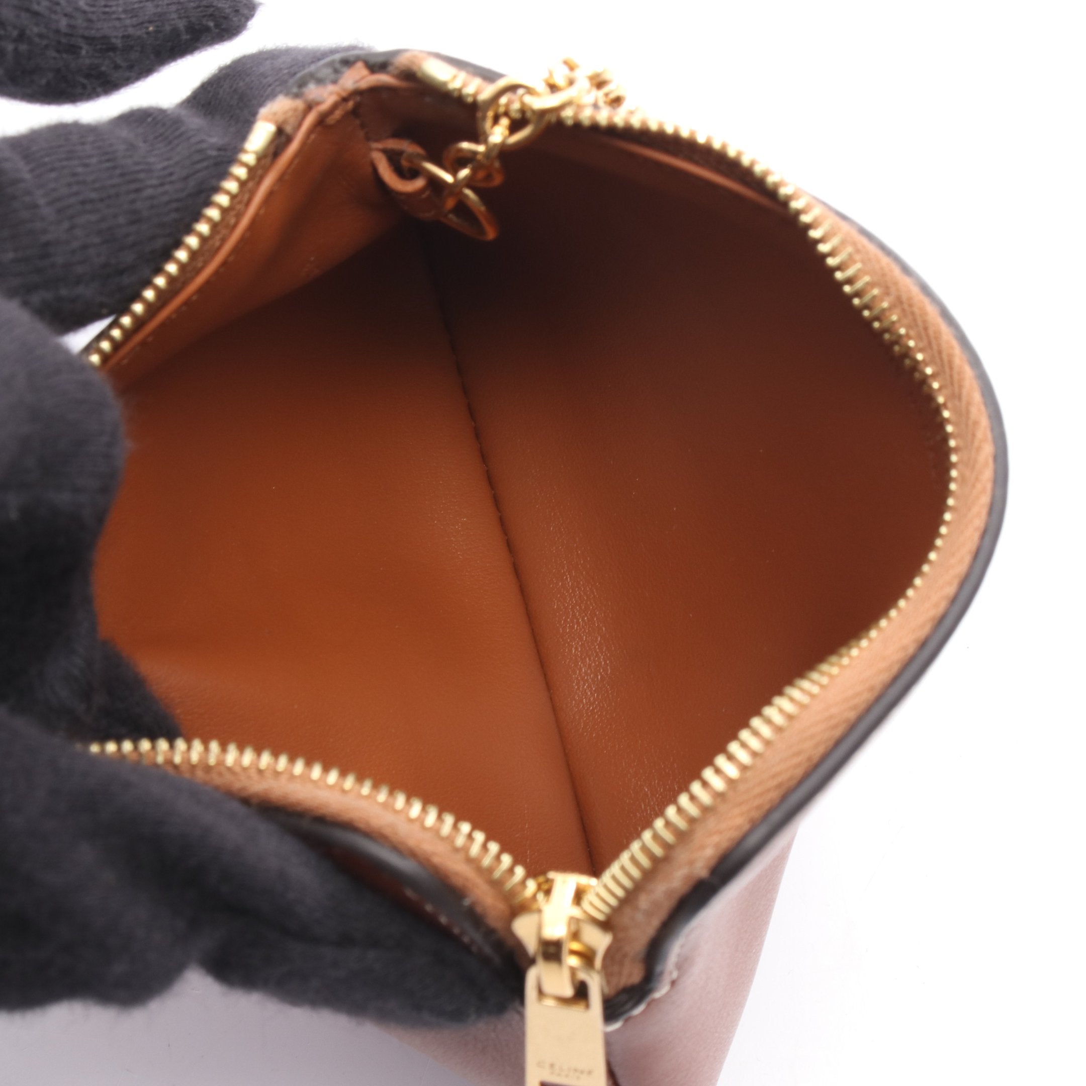 美品✨セリーヌ◇キュイルトリオンフケース キーリング ゴールド金具