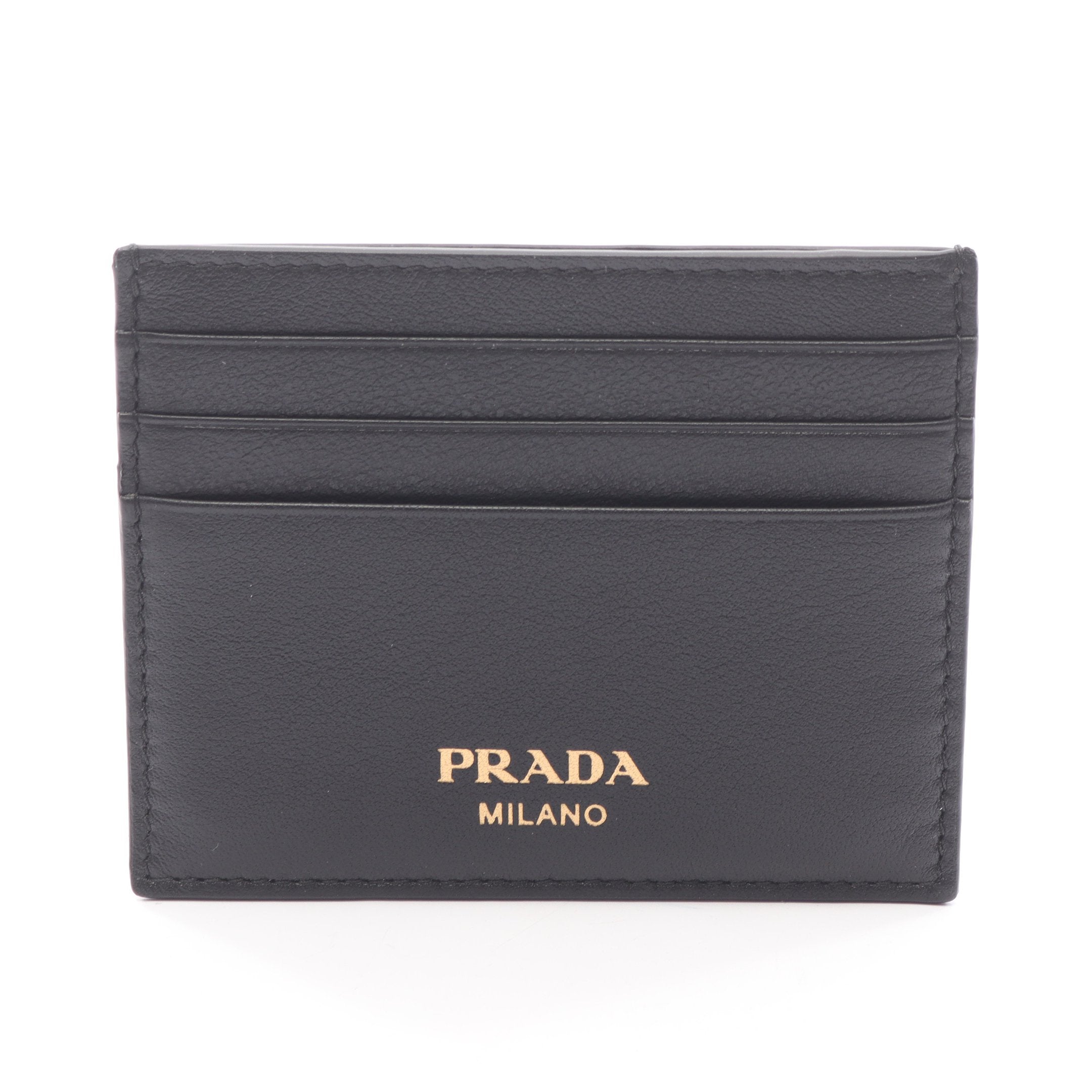 ✨新品級✨PRADA プラダ ブラック 黒  カードケース レザー SOFT GRAIN カードケース レザー ブラック プラダ – RECLO