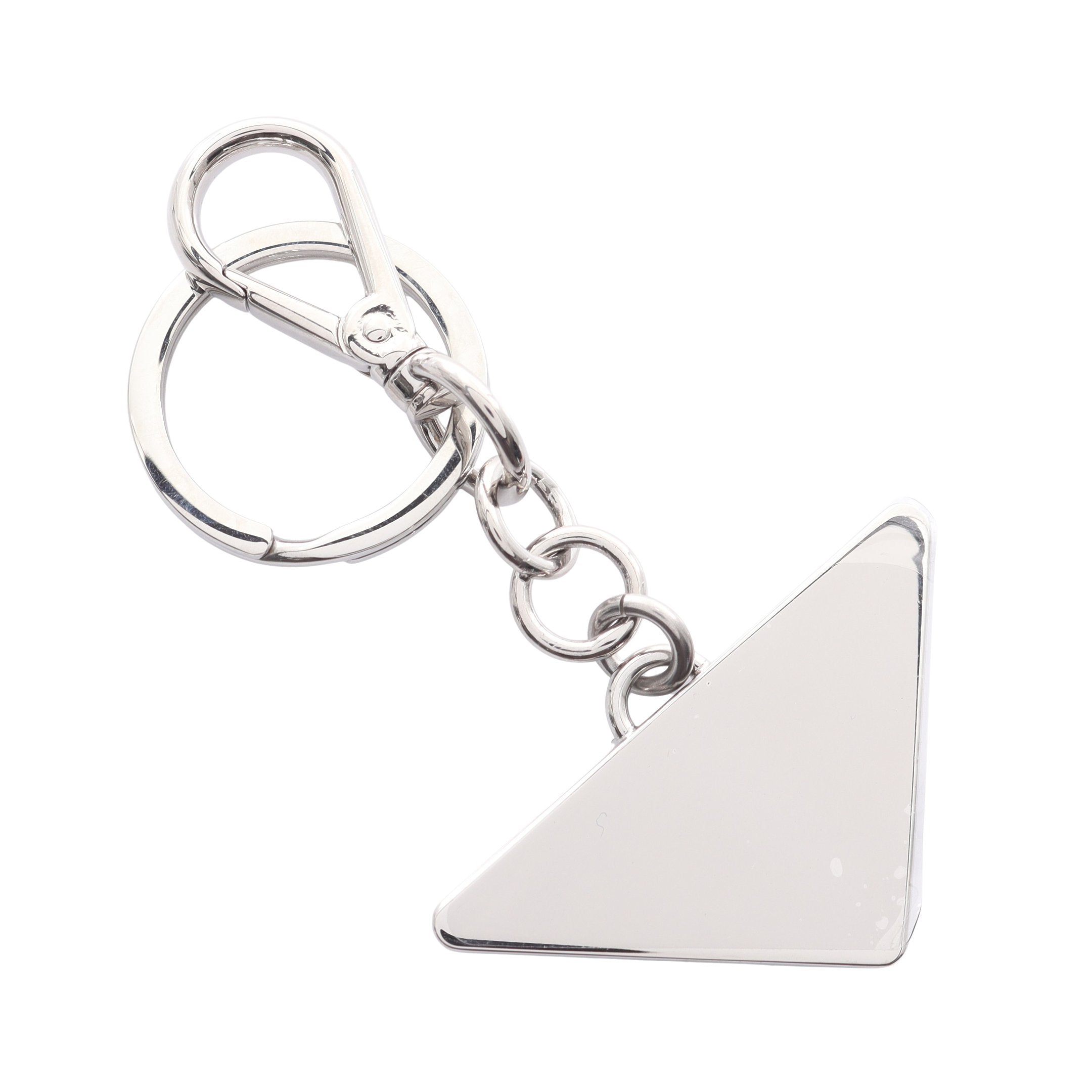 トライアングルロゴ キーリング キーホルダー シルバー ブラック