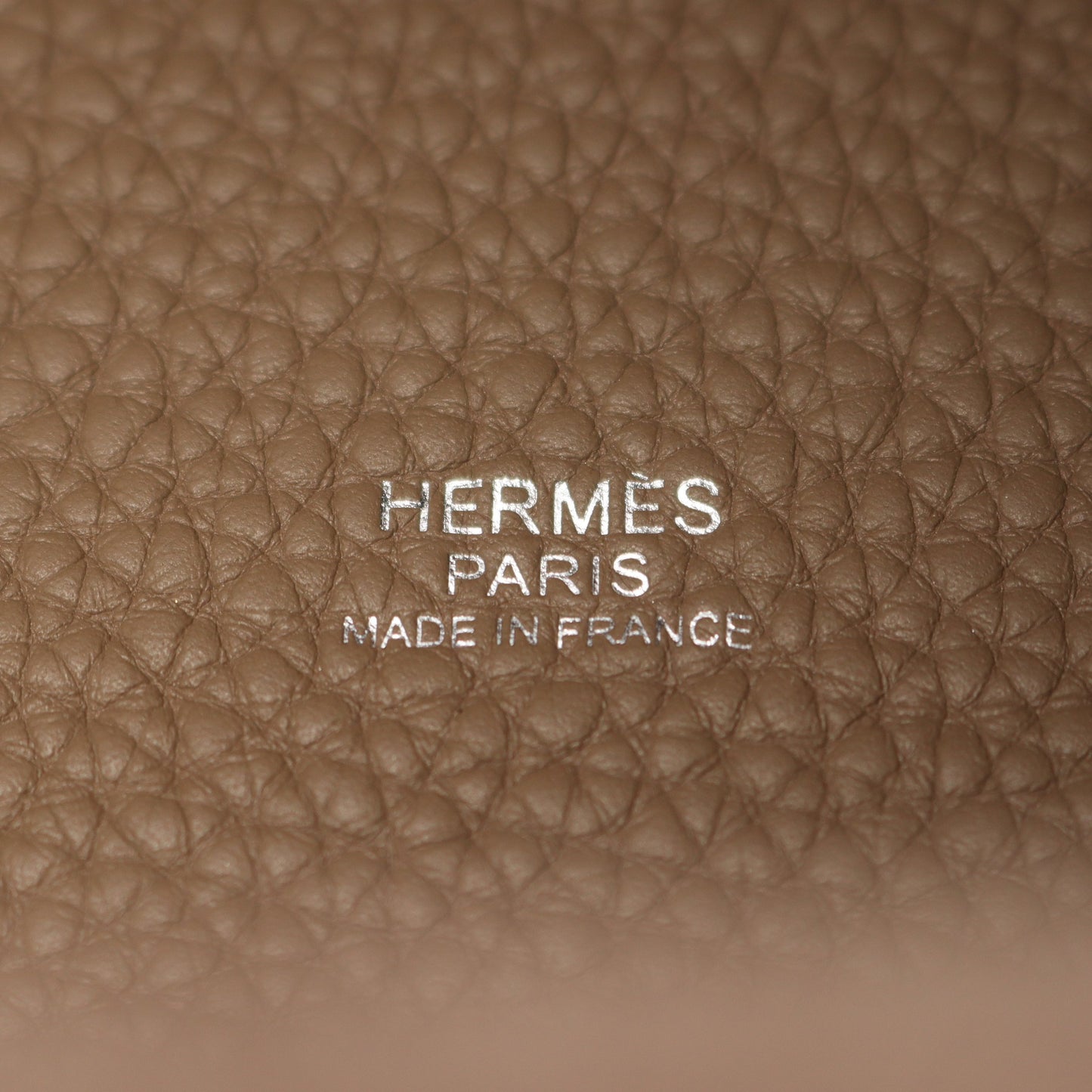 ピコタンロックMM エトゥープ ハンドバッグ トリヨンクレマンス グレーブラウン シルバー金具 D刻印 エルメス バッグ HERMES