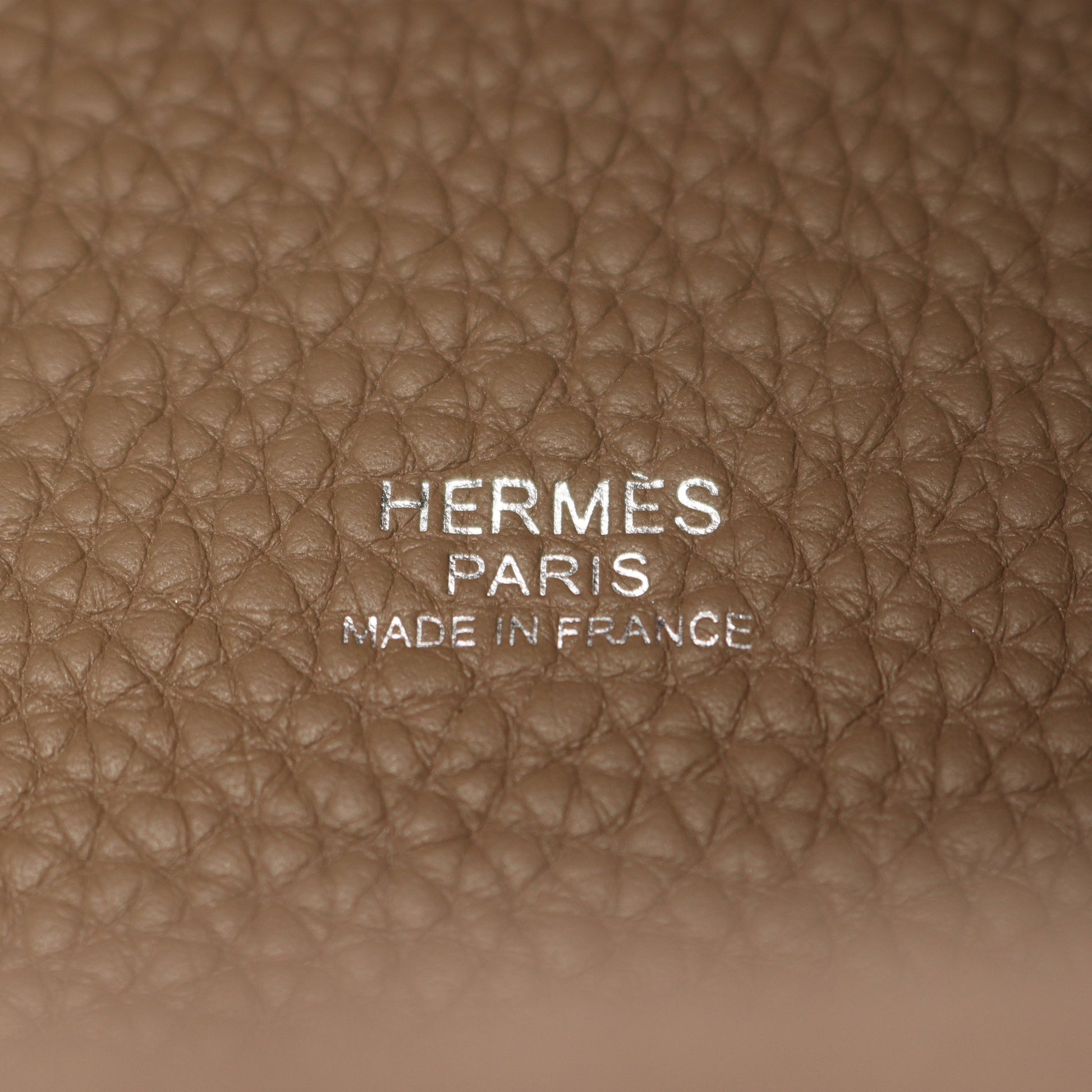 ピコタンロックMM エトゥープ ハンドバッグ トリヨンクレマンス グレーブラウン シルバー金具 D刻印 エルメス バッグ HERMES