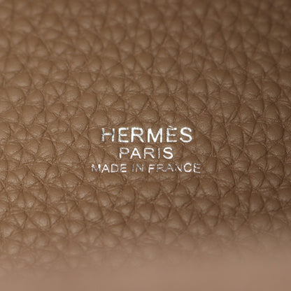 ピコタンロックMM エトゥープ ハンドバッグ トリヨンクレマンス グレーブラウン シルバー金具 D刻印 エルメス バッグ HERMES