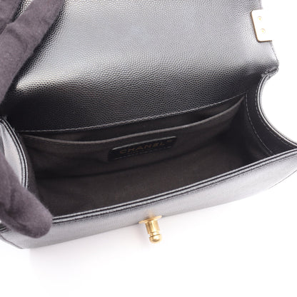ボーイシャネル スモール チェーンショルダーバッグ キャビアスキン ブラック ゴールド金具 シャネル バッグ CHANEL