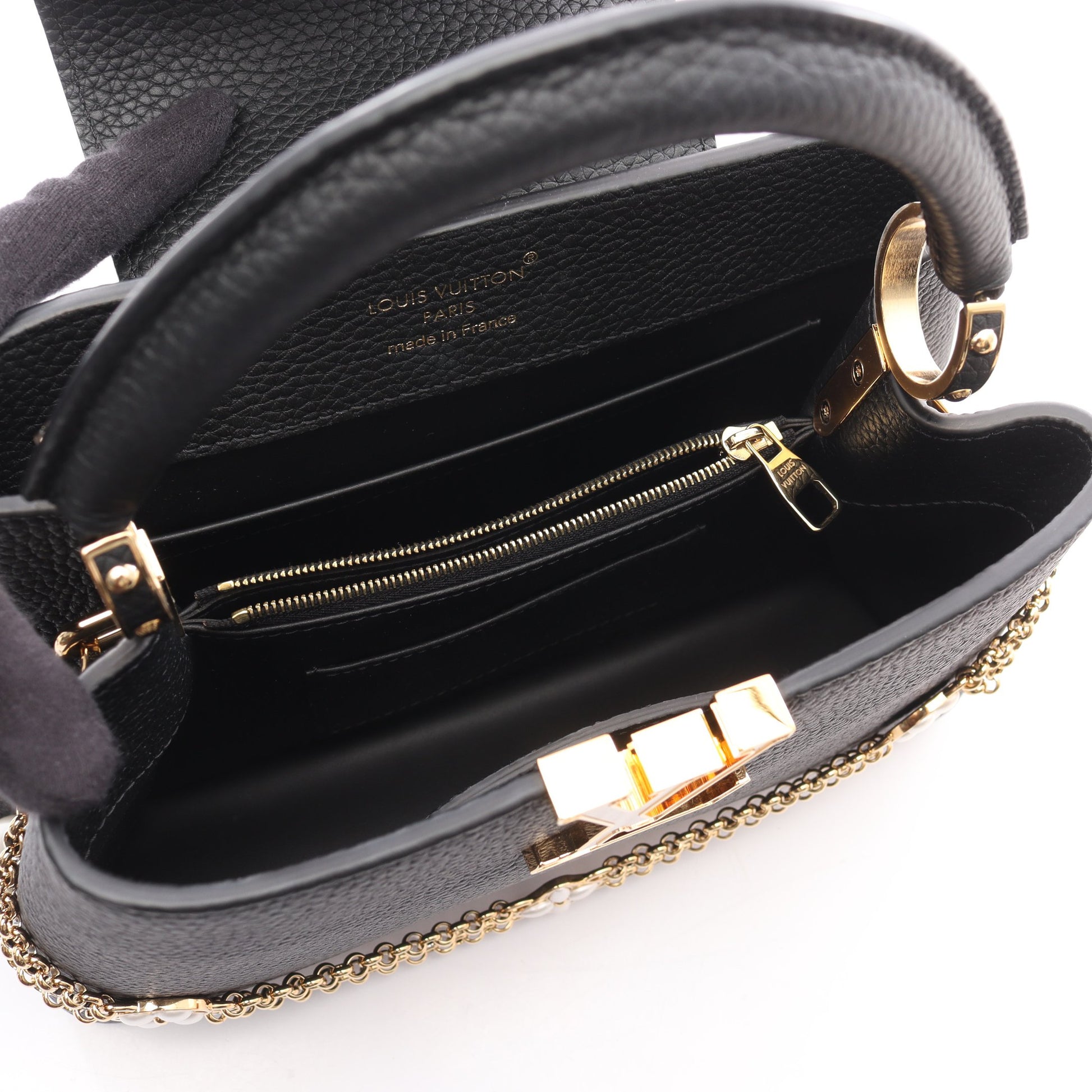 カプシーヌBB ノワール ハンドバッグ トリヨンレザー ブラック 2WAY ルイヴィトン バッグ LOUIS VUITTON