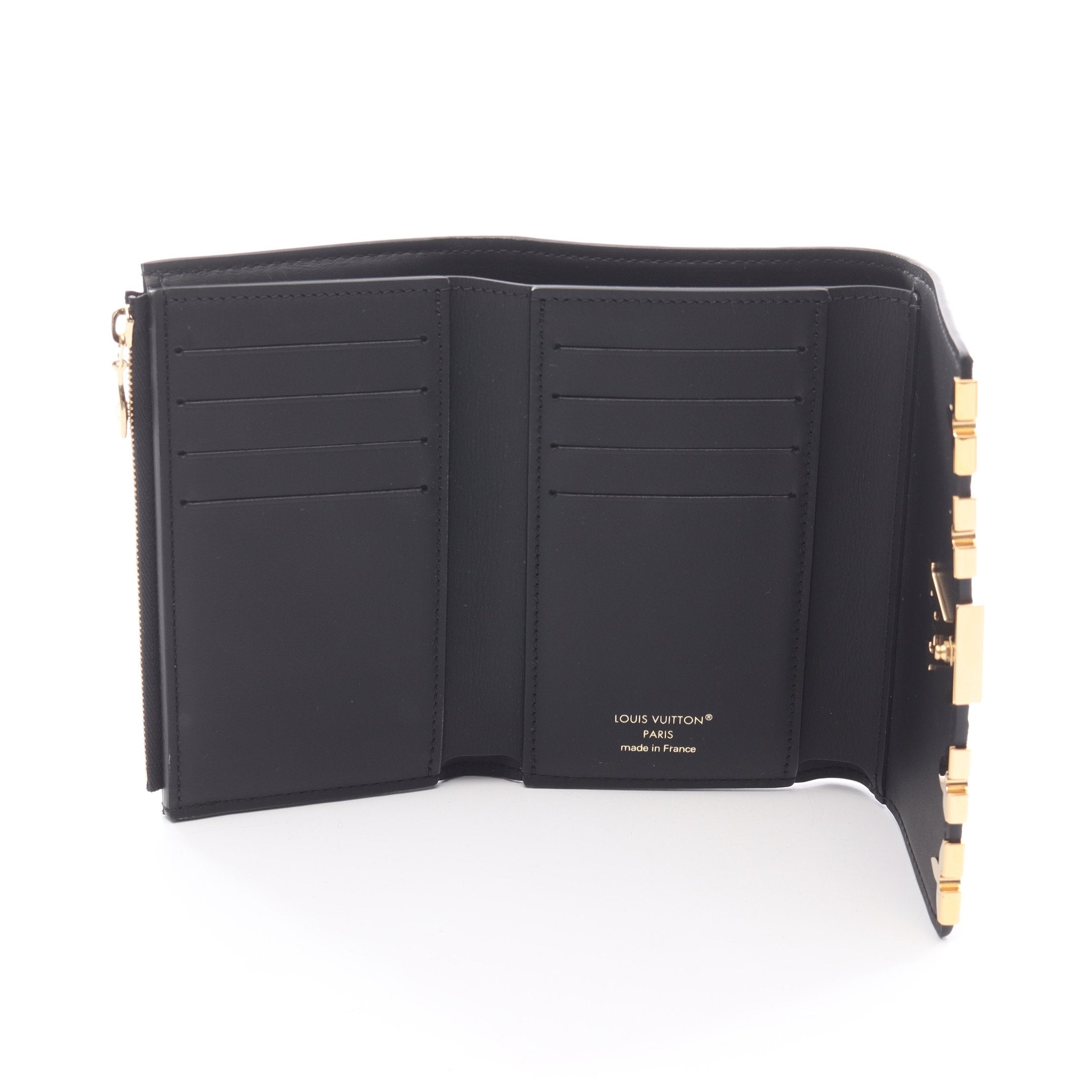 最新モデル】ルイヴィトン カプシーヌコンパクト ブラック 三つ折り