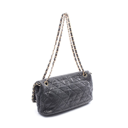 チェーンミー マトラッセ チェーンショルダーバッグ レザー ブラック ゴールド金具 シャネル バッグ CHANEL