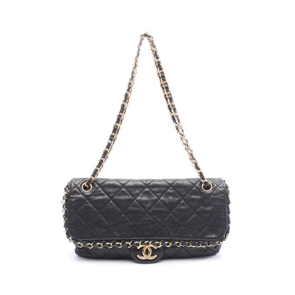チェーンミー マトラッセ チェーンショルダーバッグ レザー ブラック ゴールド金具 シャネル バッグ CHANEL