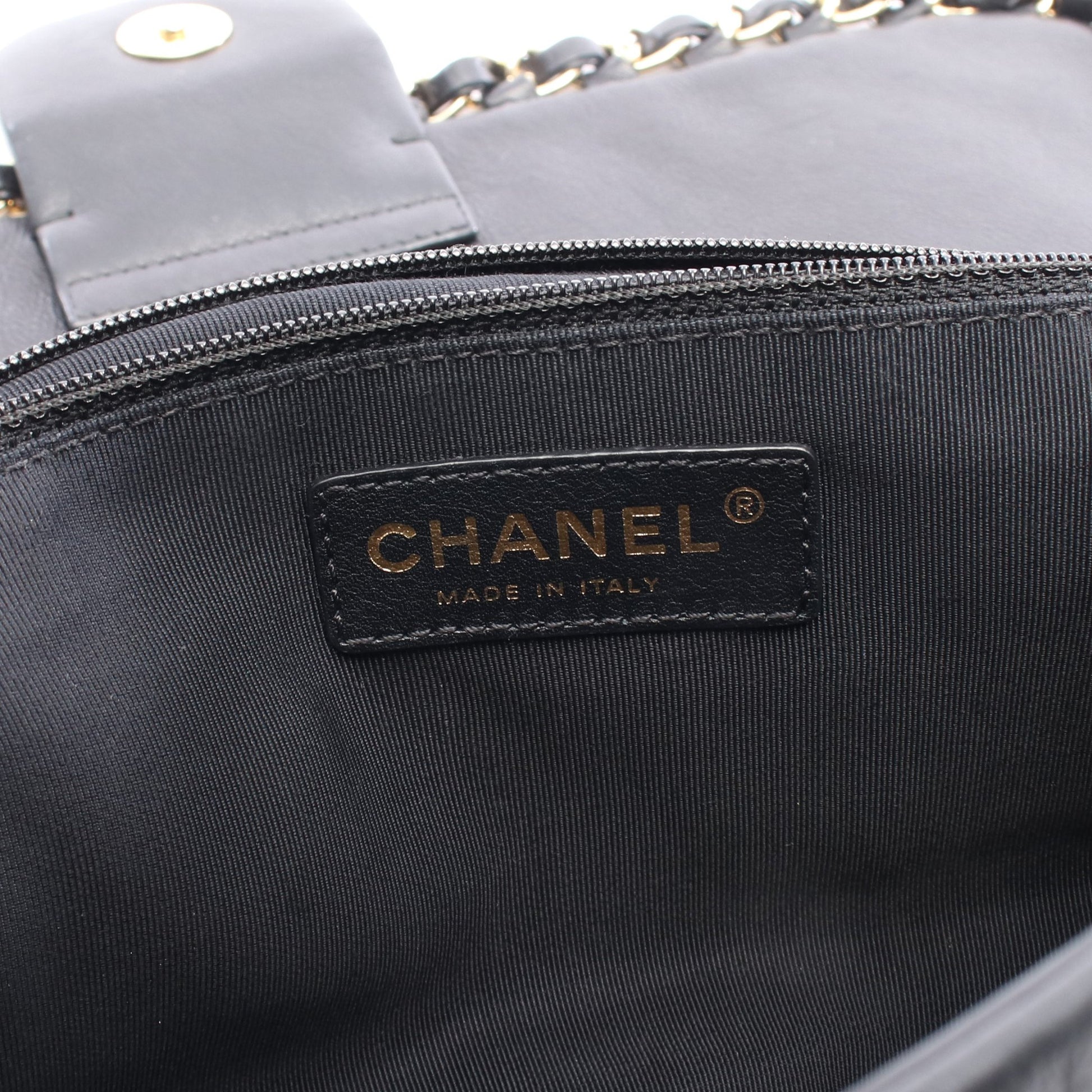 チェーンミー マトラッセ チェーンショルダーバッグ レザー ブラック ゴールド金具 シャネル バッグ CHANEL