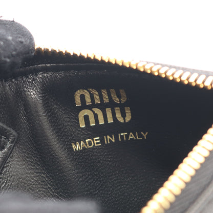 NAPPA AVIATOR カードケース コインケース レザー ブラック キーリング付き ミュウミュウ 財布・小物 miu miu