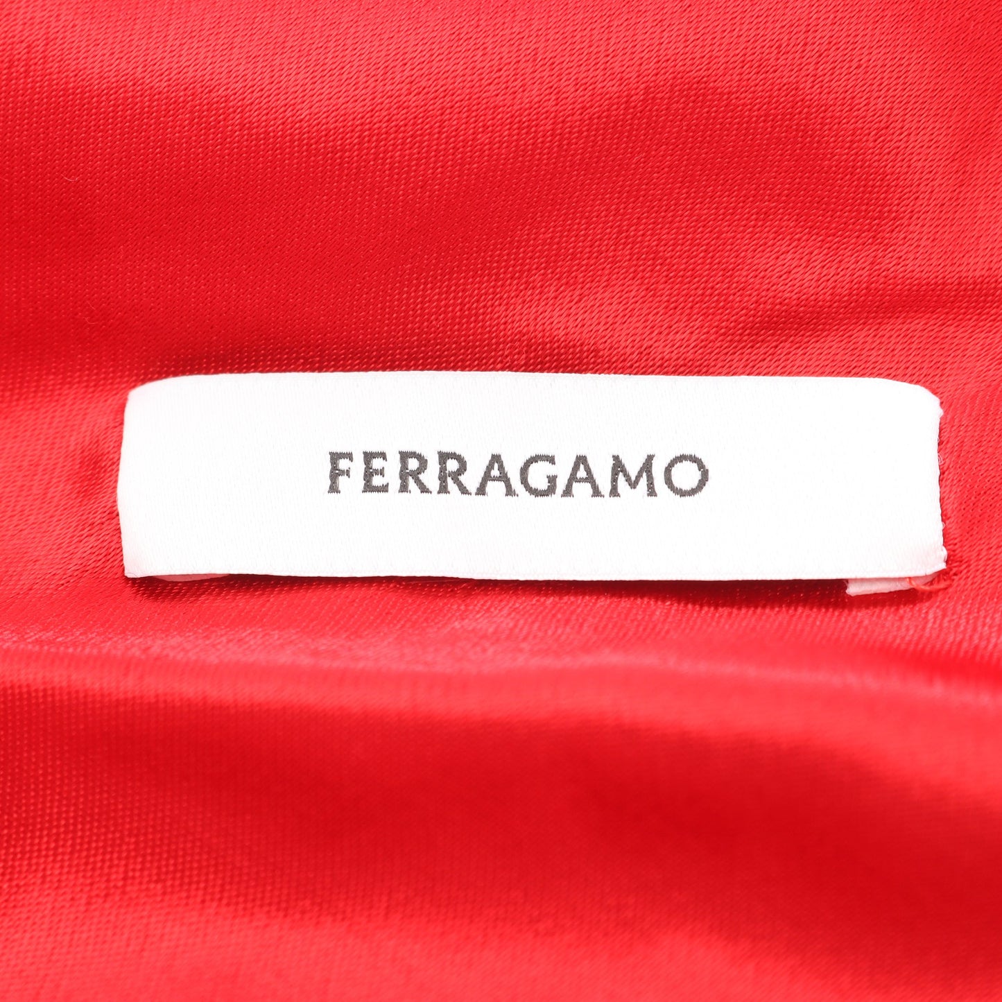 ワンピース 花柄レース刺繍 シルク レッド 切替 サルヴァトーレフェラガモ ワンピース Salvatore Ferragamo