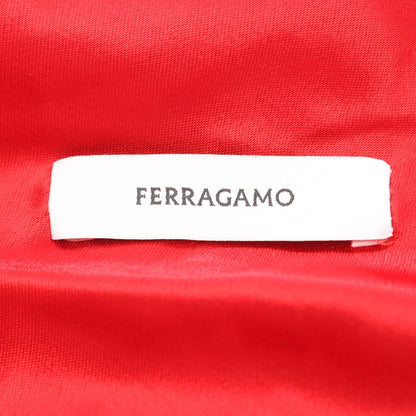 ワンピース 花柄レース刺繍 シルク レッド 切替 サルヴァトーレフェラガモ ワンピース Salvatore Ferragamo