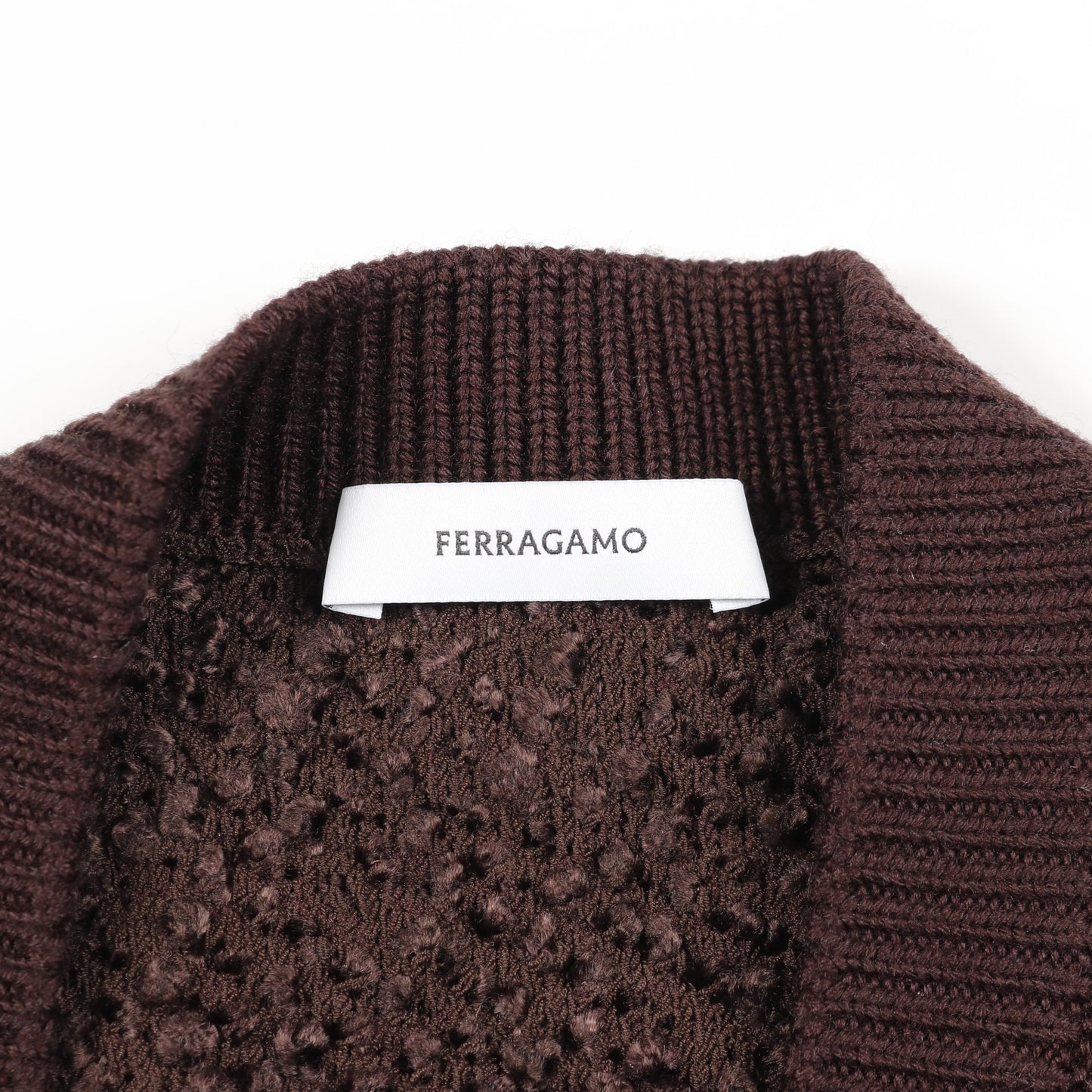 ベスト Vネック レーヨン ブラウン サルヴァトーレフェラガモ トップス Salvatore Ferragamo