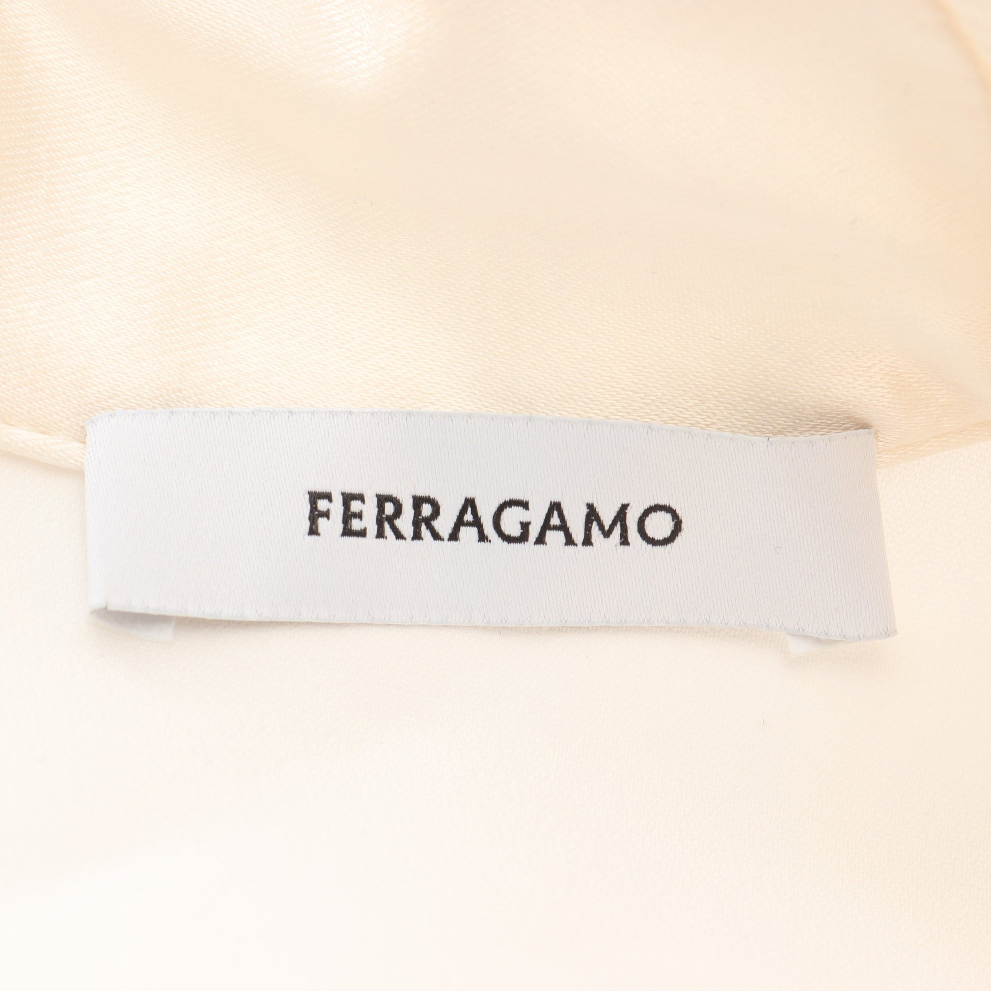 ワンピース ノースリーブ レーヨン オフホワイト サルヴァトーレフェラガモ ワンピース Salvatore Ferragamo