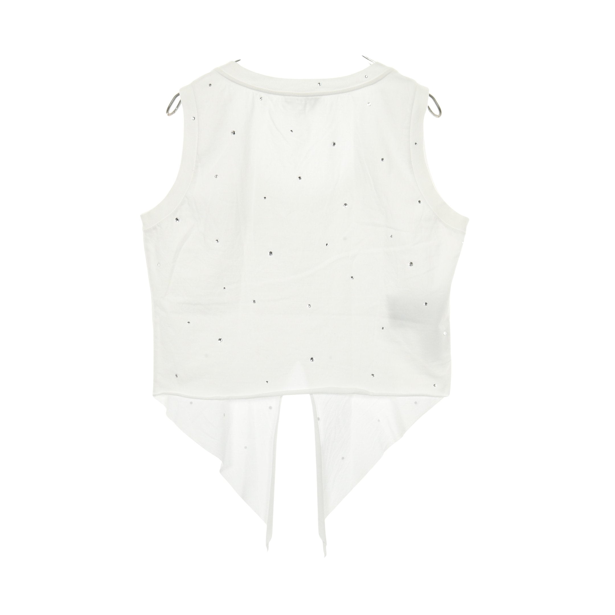 MiuMiu　ホワイト タンクトップ ロゴ入り MiuMiu ホワイト タンクトップ ロゴ入り MiuMiu ホワイト タンクトップ