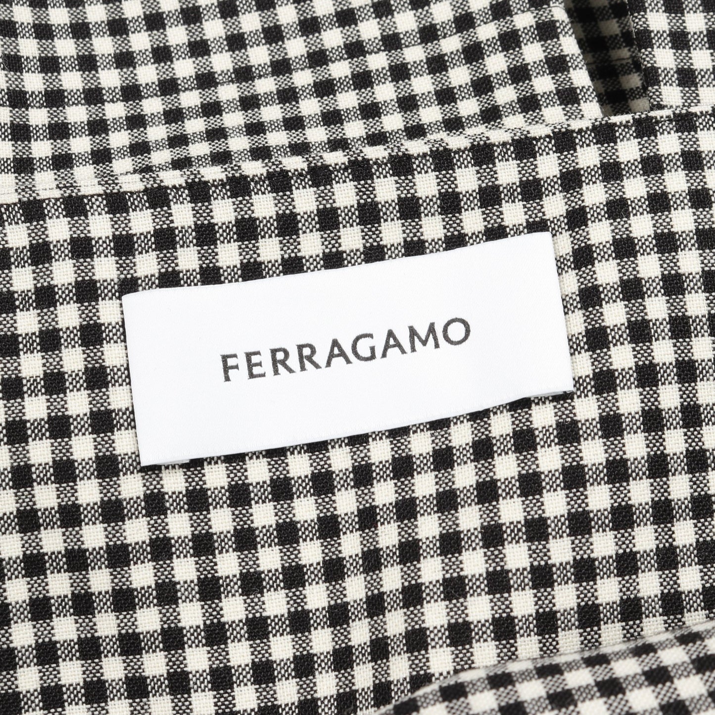 ボックスプリーツ スカート チェック ウール ブラック ホワイト サルヴァトーレフェラガモ ボトムス Salvatore Ferragamo