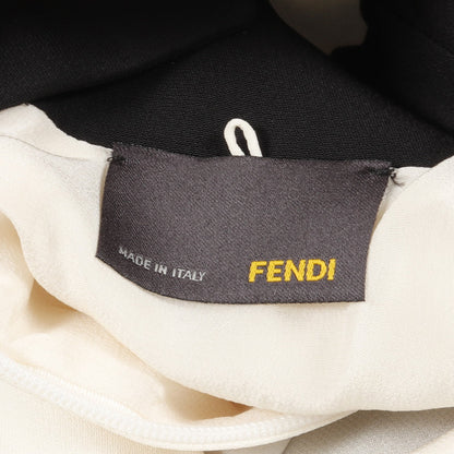 ワンピース レーヨン シルク ブラック アイボリー マルチカラー フェンディ ワンピース FENDI
