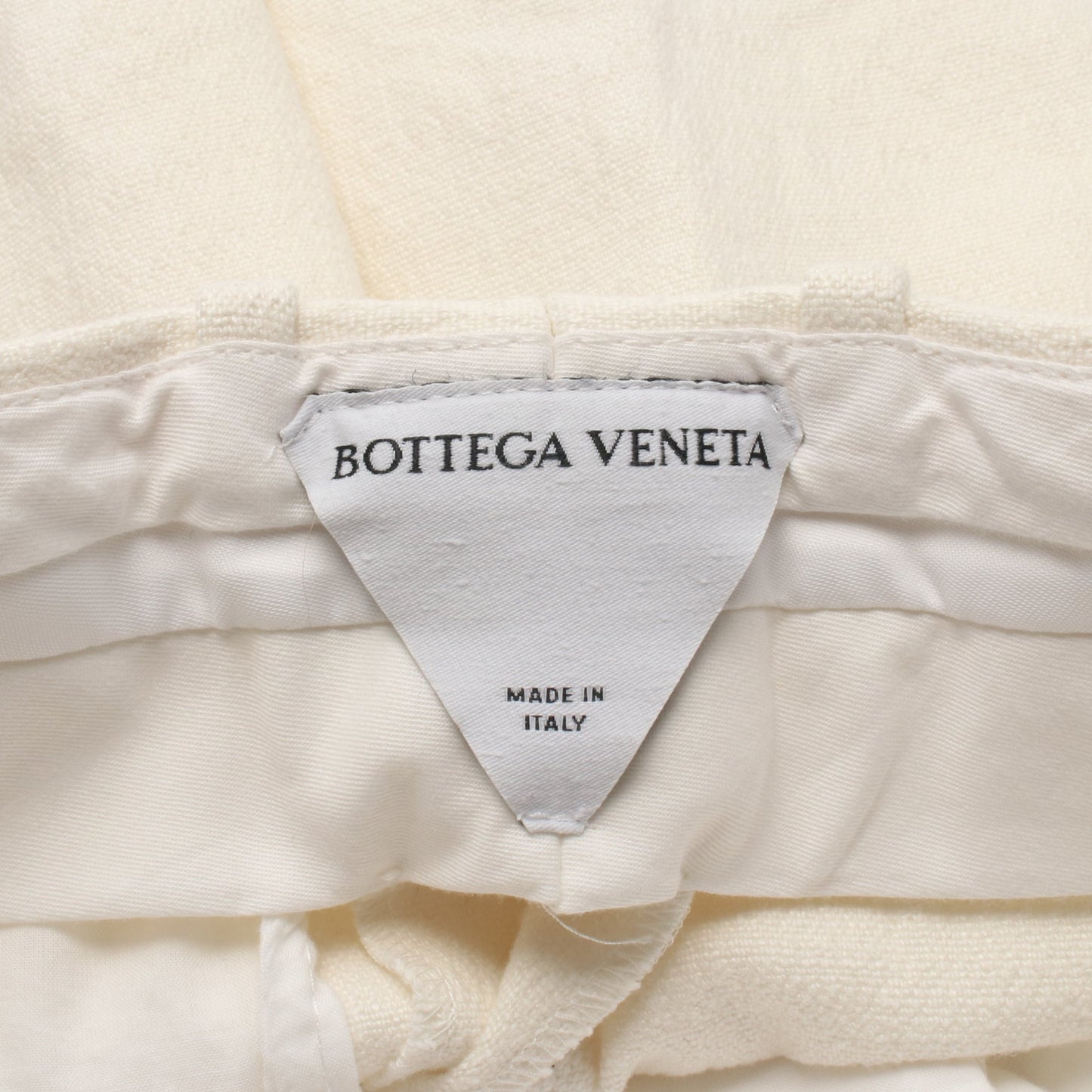 ワイドパンツ リネン オフホワイト ボッテガヴェネタ ボトムス BOTTEGA VENETA