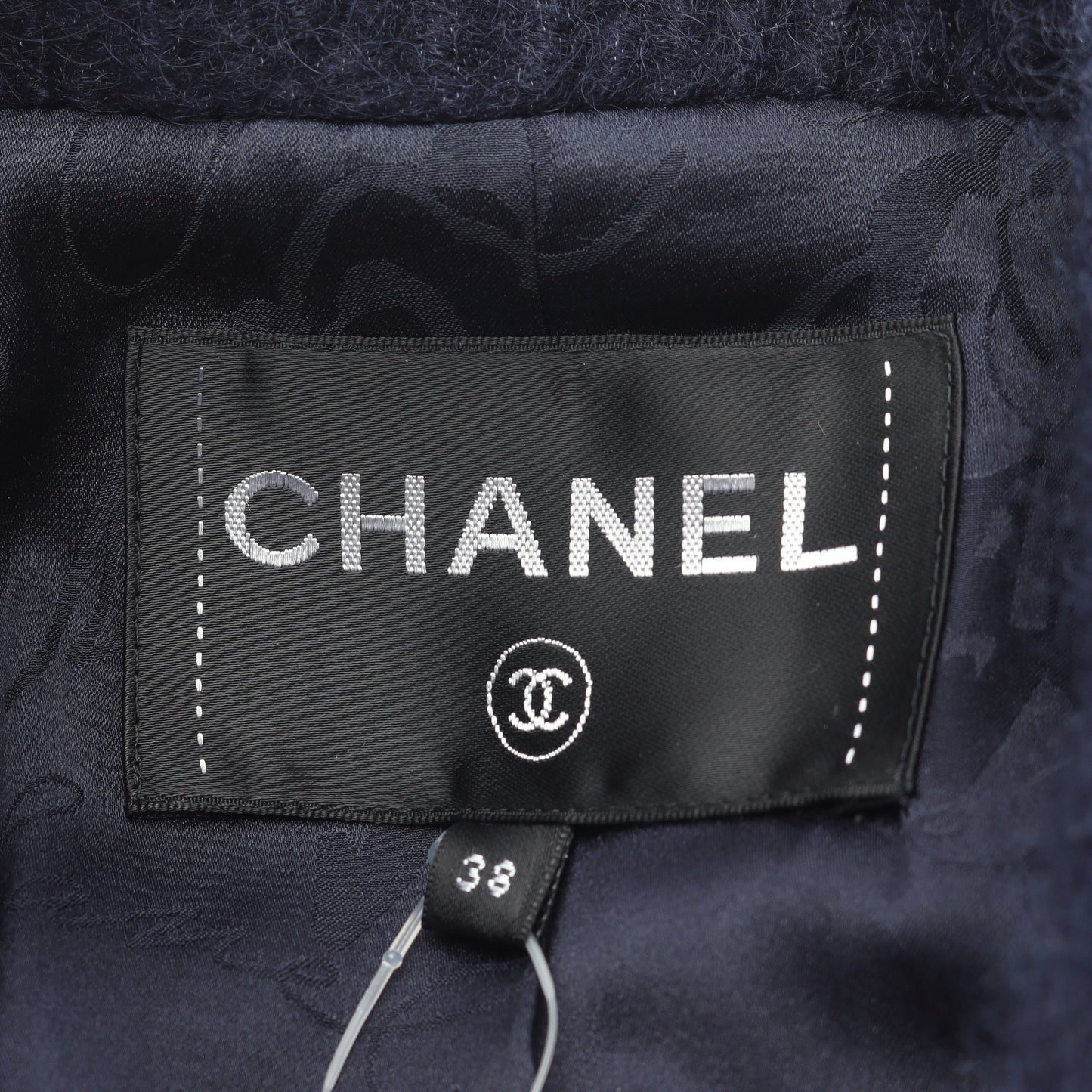 ココマークボタン コート ウール モヘヤ ネイビー ダブルブレスト シャネル アウター CHANEL