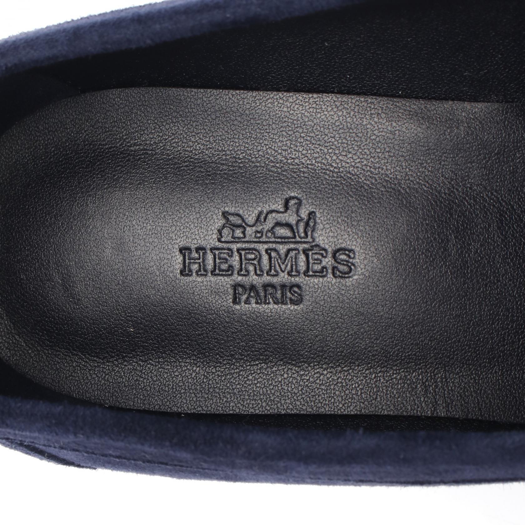 エリゼ70 パンプス スエード ネイビー グリーン ライトブルー エルメス