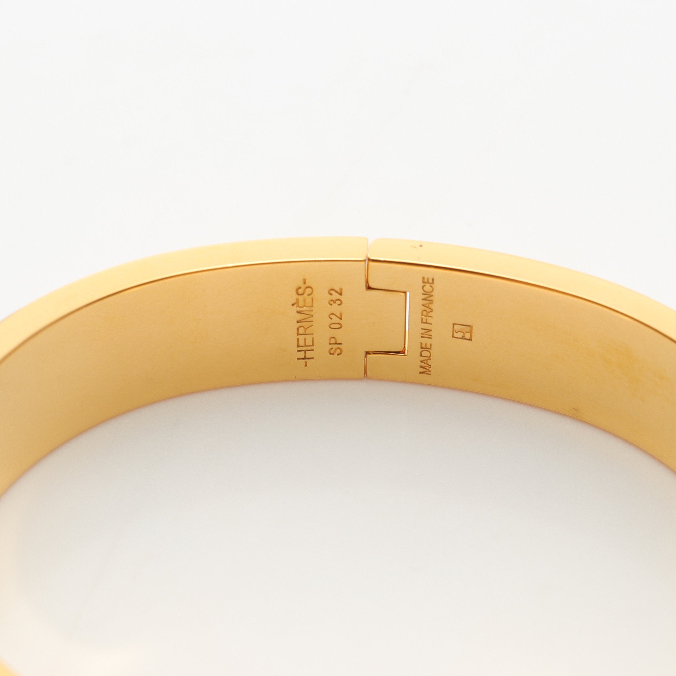 クリックH PM バングル GP エナメル ゴールド ホワイト エルメス – RECLO