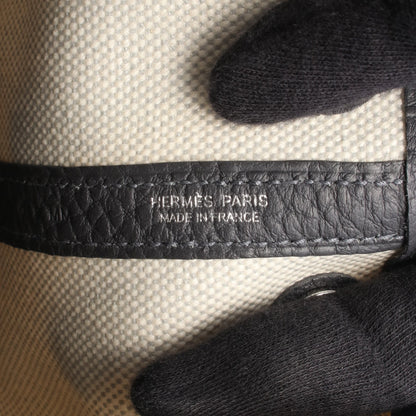 ネオガーデン23 ハンドバッグ トワルアッシュ レザー ベージュ グレー シルバー金具 K刻印 エルメス バッグ HERMES