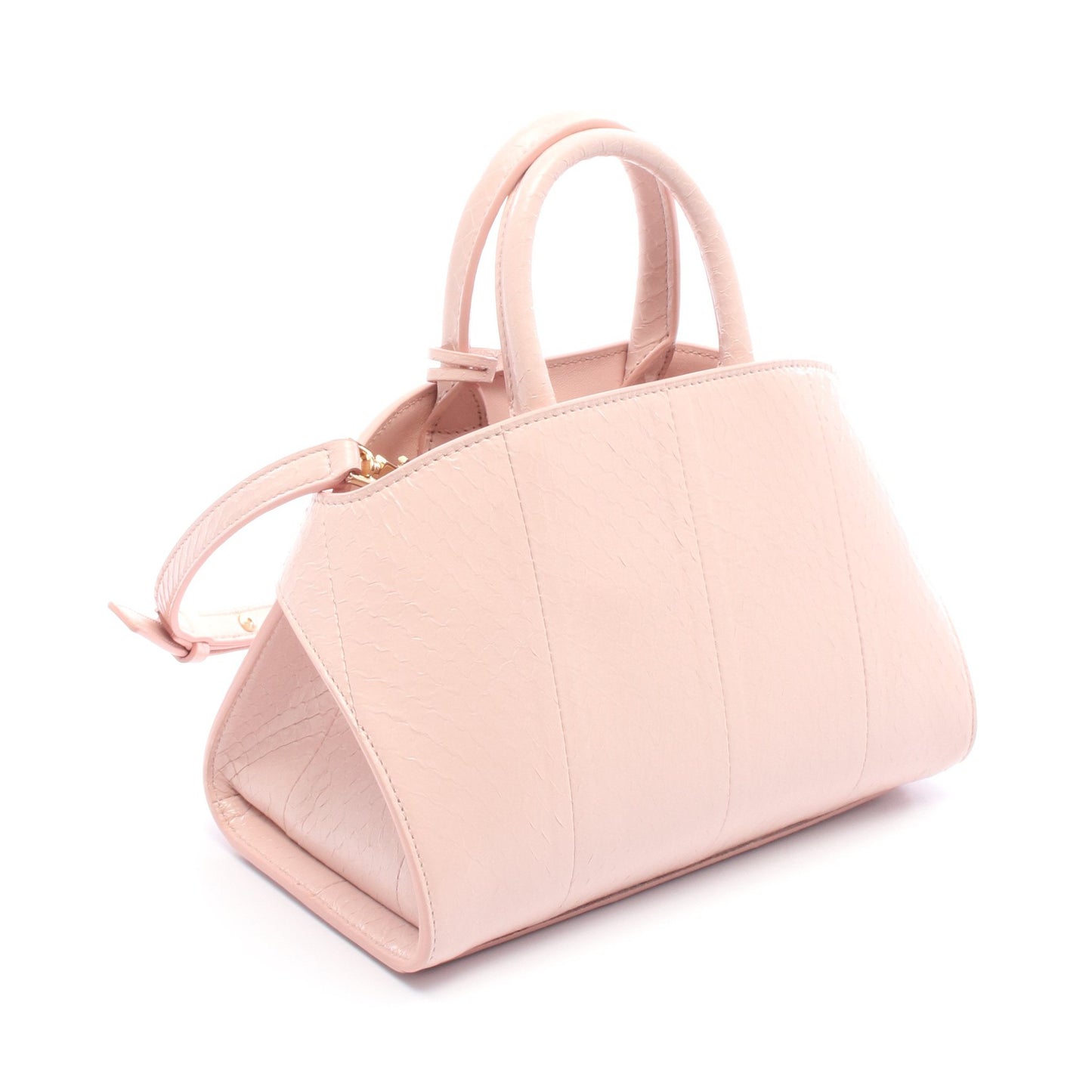 HUG ハグ ミニ ハンドバッグ パイソン ピンク 2WAY サルヴァトーレフェラガモ バッグ Salvatore Ferragamo