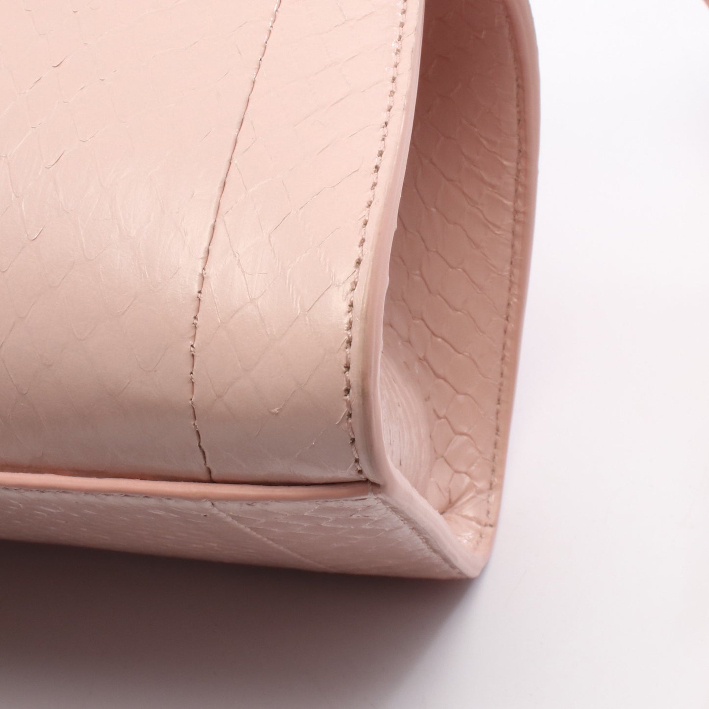 HUG ハグ ミニ ハンドバッグ パイソン ピンク 2WAY サルヴァトーレフェラガモ バッグ Salvatore Ferragamo