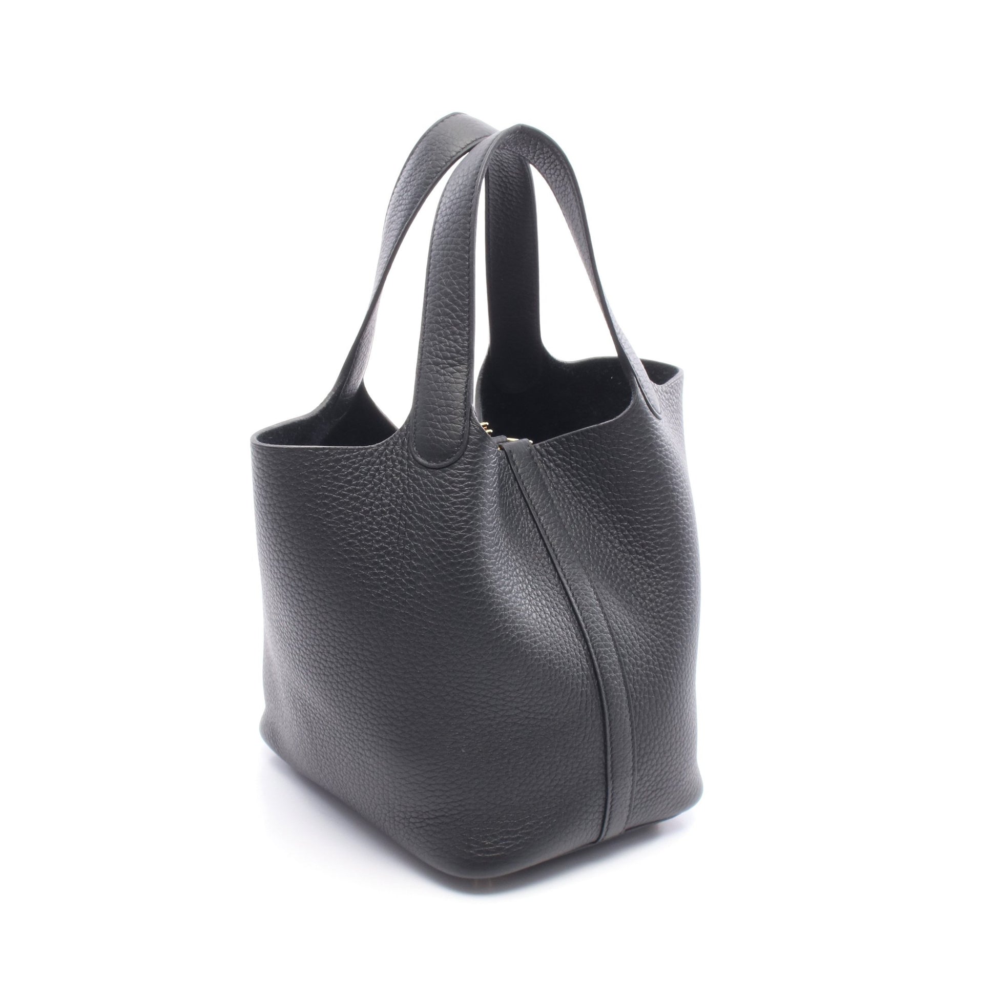 ピコタンロックPM ハンドバッグ トリヨンクレマンス ブラック ゴールド金具 K刻印 エルメス バッグ HERMES
