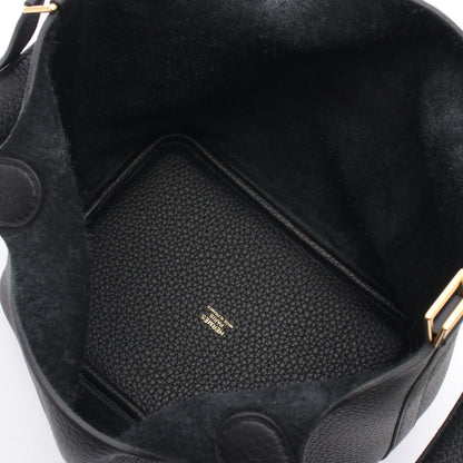 ピコタンロックPM ハンドバッグ トリヨンクレマンス ブラック ゴールド金具 K刻印 エルメス バッグ HERMES