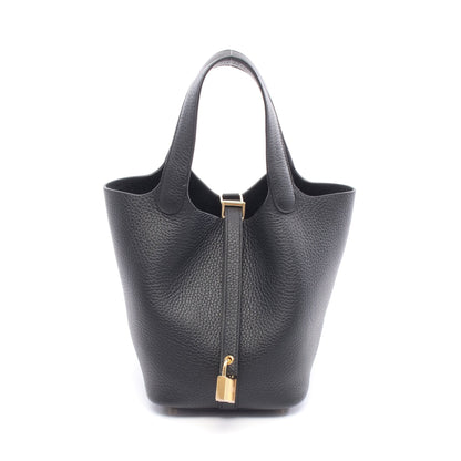 ピコタンロックPM ハンドバッグ トリヨンクレマンス ブラック ゴールド金具 K刻印 エルメス バッグ HERMES