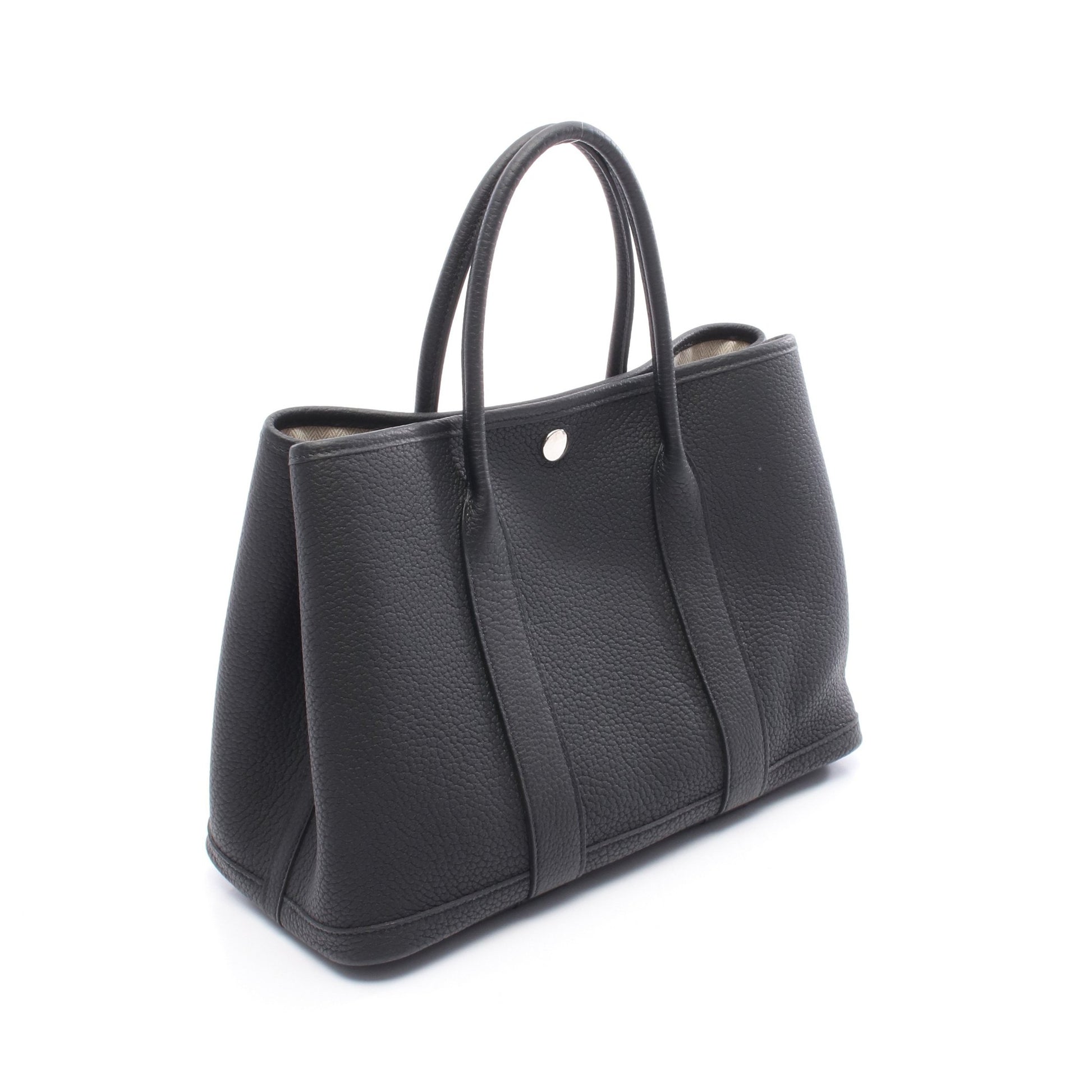 ガーデンパーティTPM ハンドバッグ トートバッグ ネゴンダ ブラック シルバー金具 K刻印 エルメス バッグ HERMES