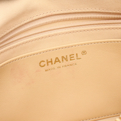 ココマーク ハーフムーンバッグ チェーンショルダーバッグ ムートン ベージュ ゴールド金具 シャネル バッグ CHANEL