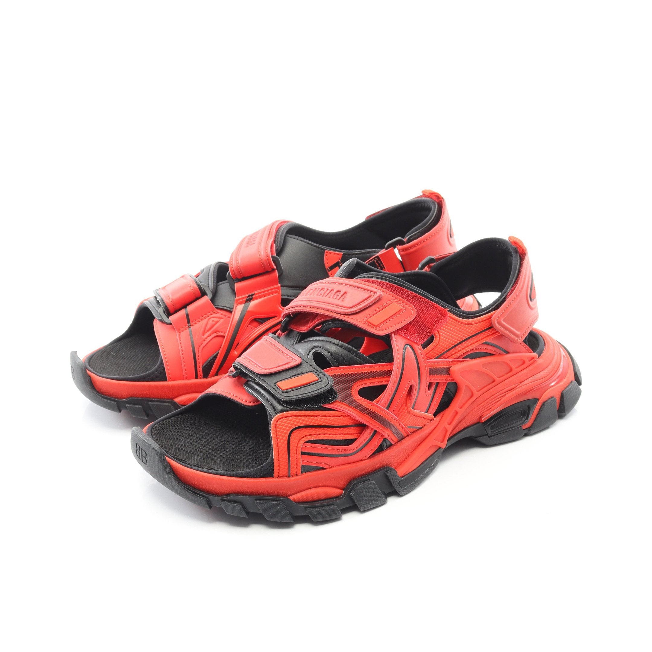 TRACK トラック サンダル ファブリック ラバー レッド バレンシアガ