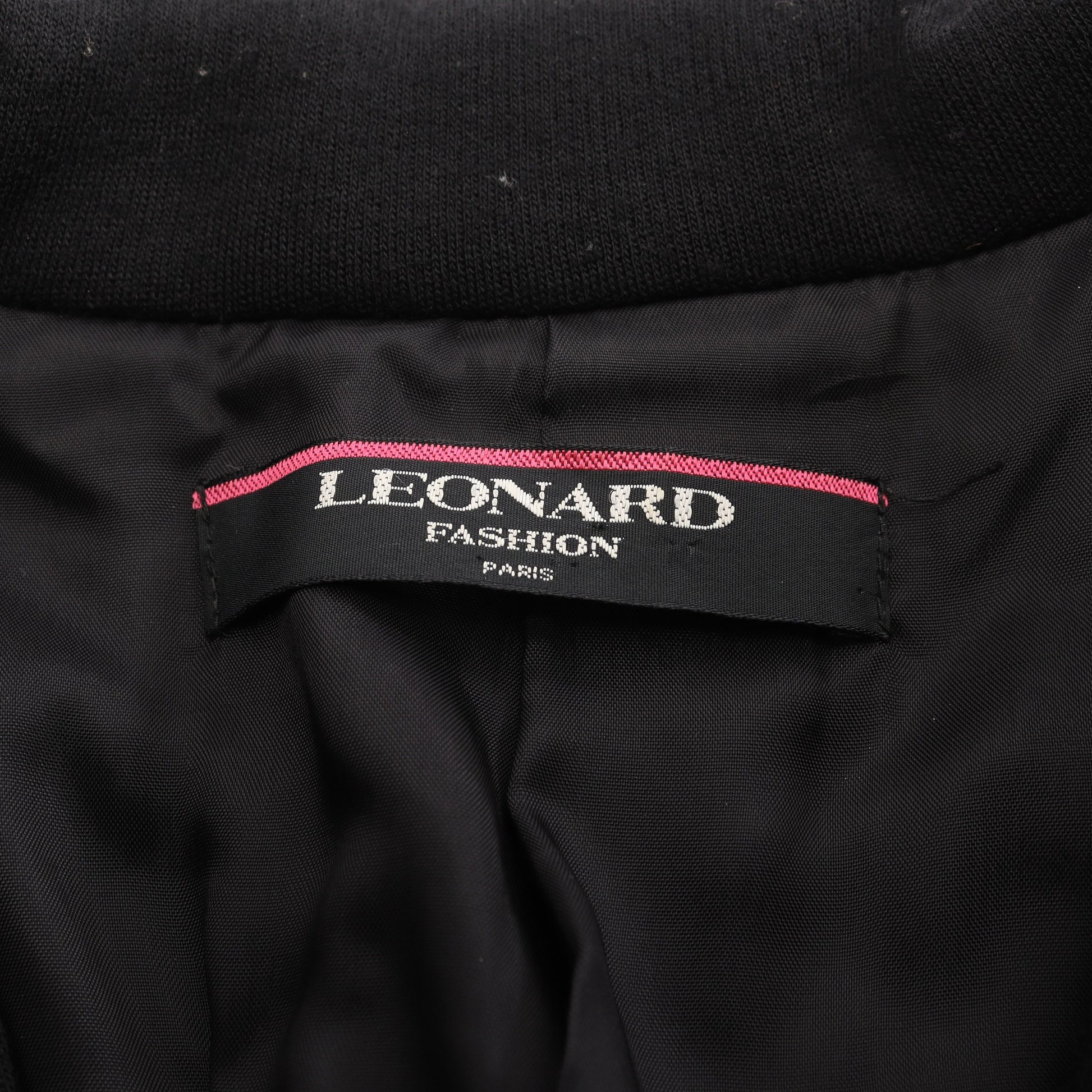 ジャケット ボタニカル柄 ウール シルク ブラック マルチカラー キルティング切替 レオナールファッション アウター LEONARD FASHION