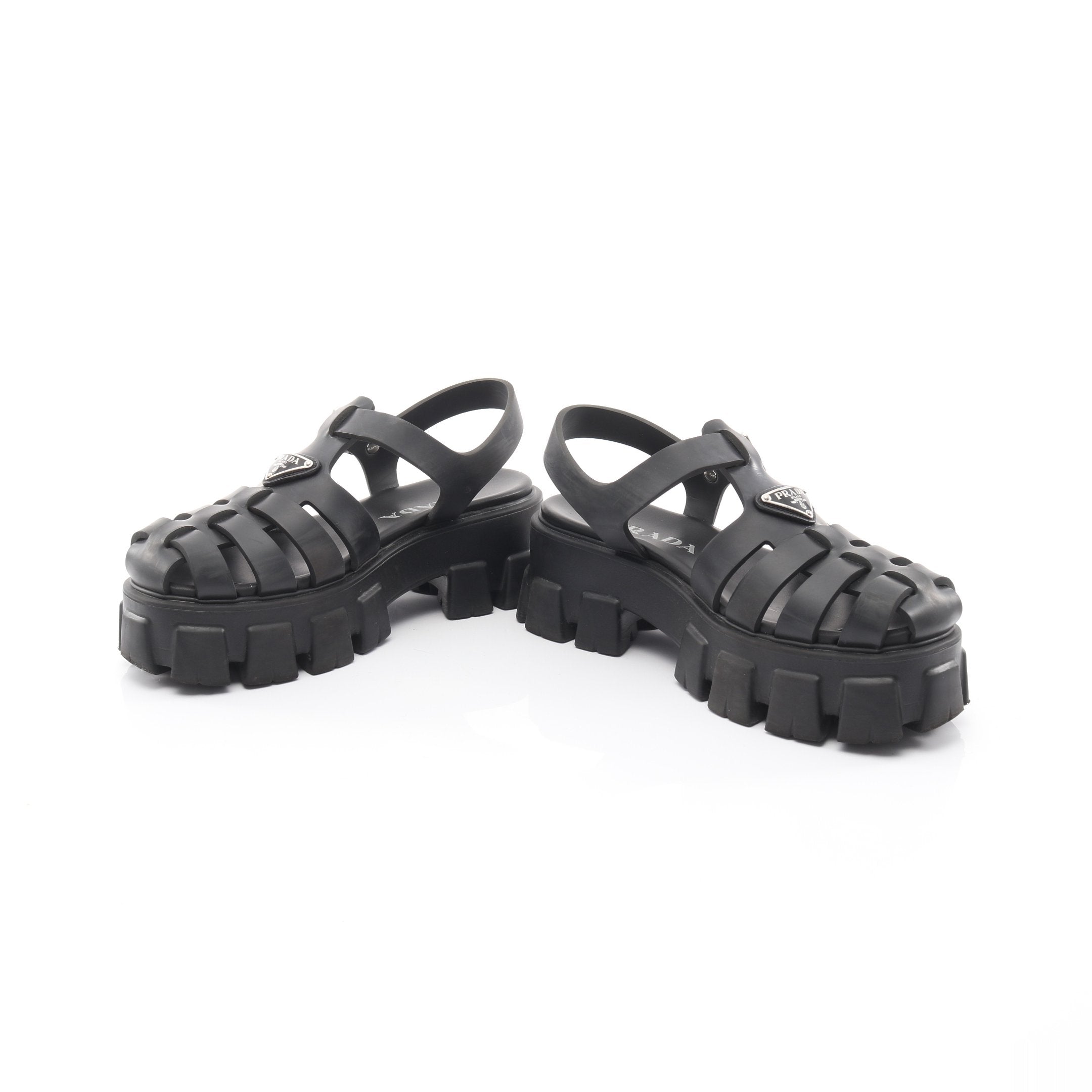 モノリス サンダル ラバー ブラック 三角プレート プラダ – RECLO