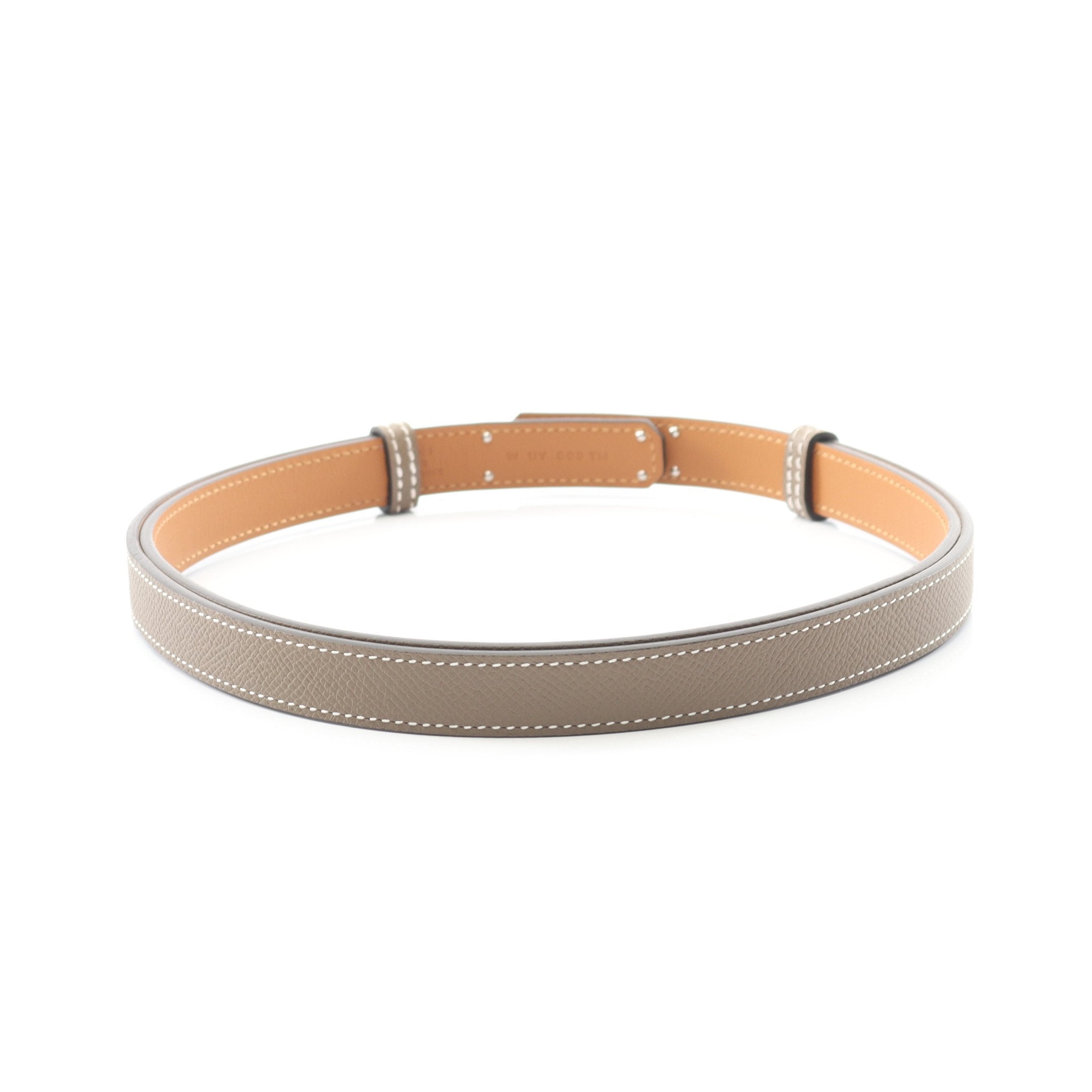 新品未使用エルメス ケリーベルト エプソン エトゥープ　W刻印 新品 ケリーベルト エトゥープ ベルト ヴォーエプソン グレーブラウン