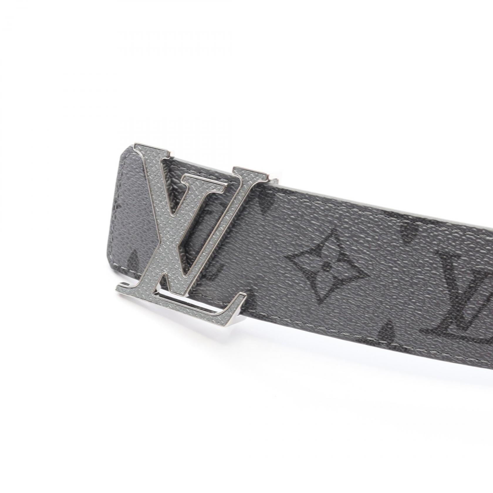 【美品】ルイヴィトン ベルト モノグラム　イニシャル サンチュール シルバーLV サンチュール LVイニシャル モノグラム タイガラマ ベルト PVC レザー