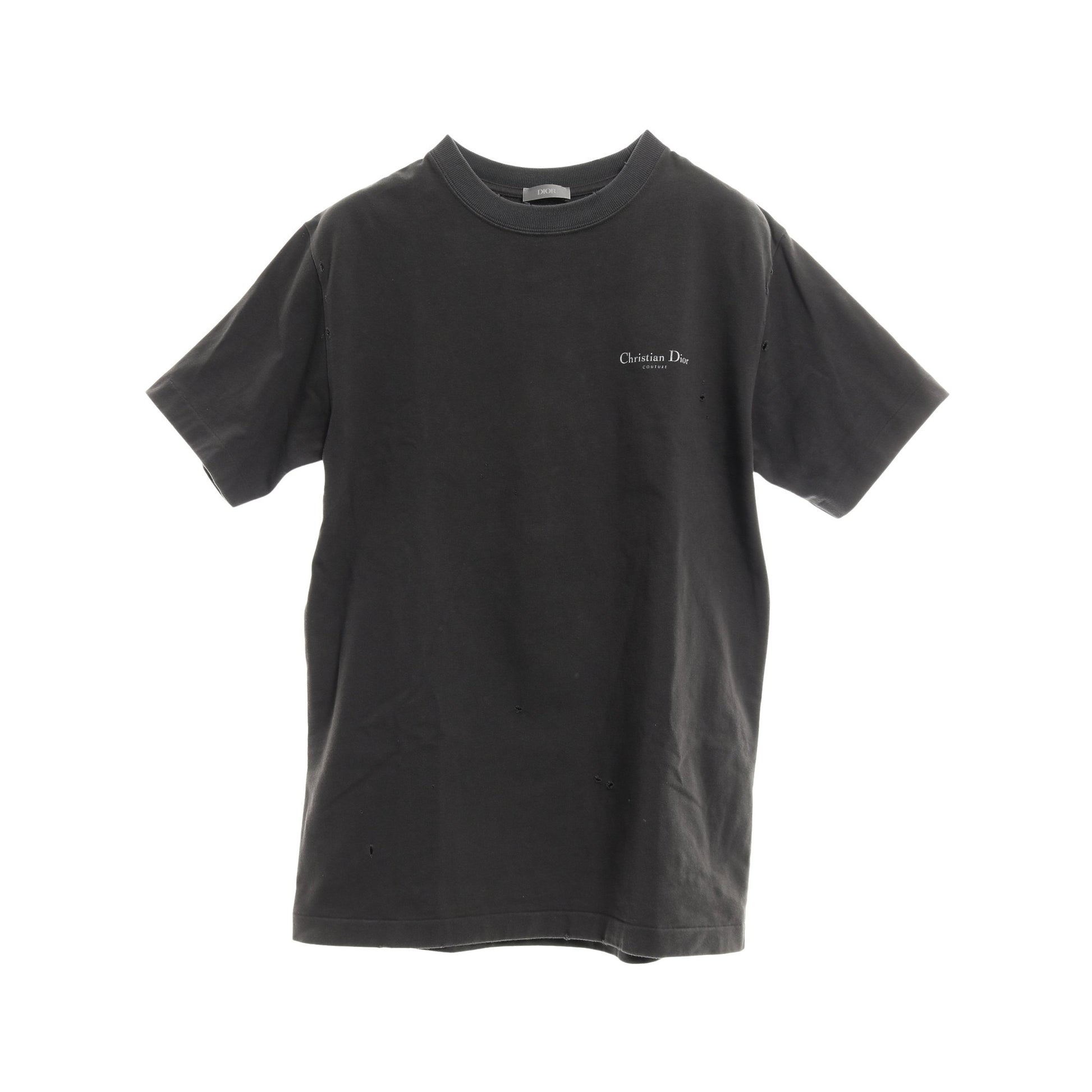 Christian Dior Couture スズラン Tシャツ 半袖 コットン グレー ダメージ加工 ディオール トップス DIOR