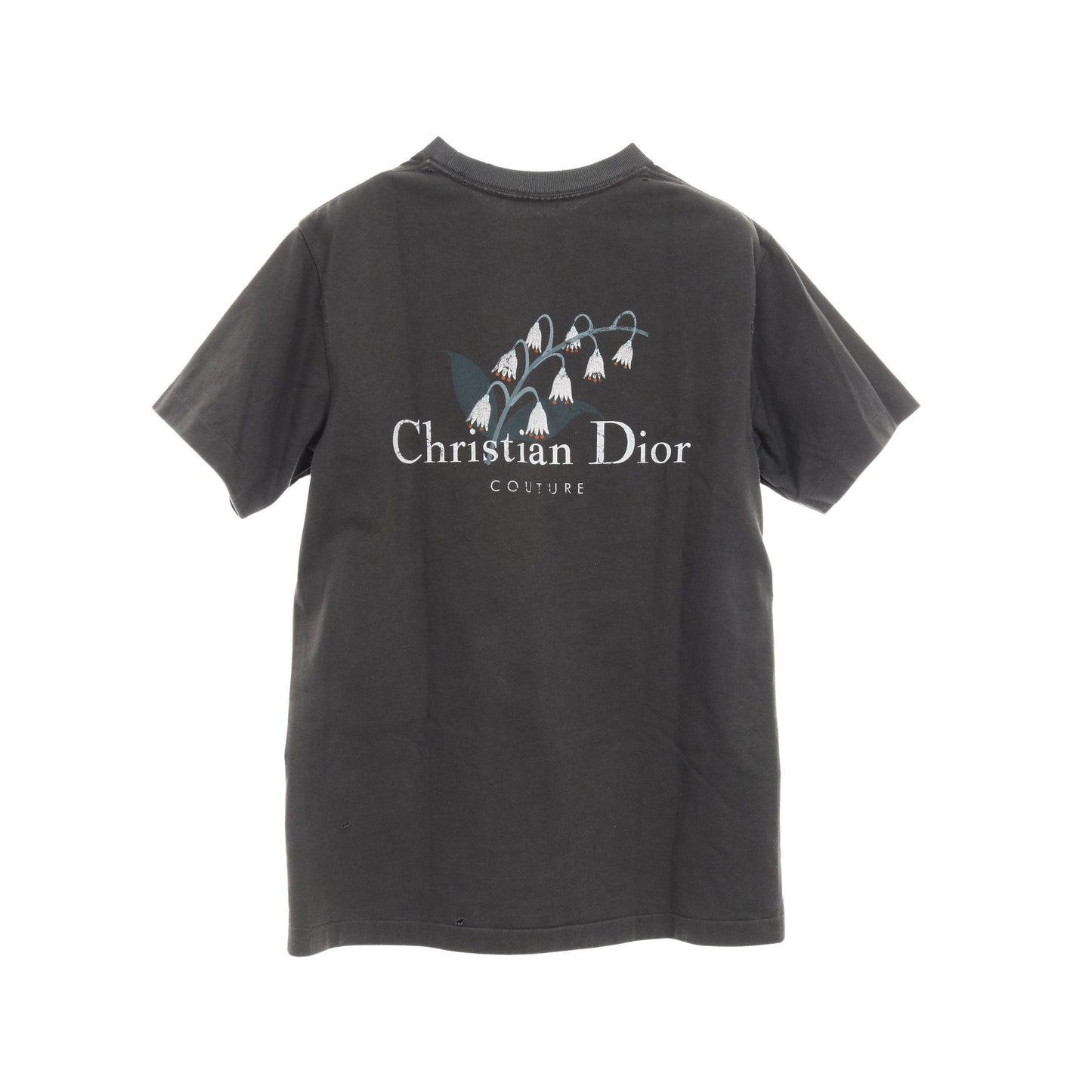 Christian Dior Couture スズラン Tシャツ 半袖 コットン グレー ダメージ加工 ディオール トップス DIOR