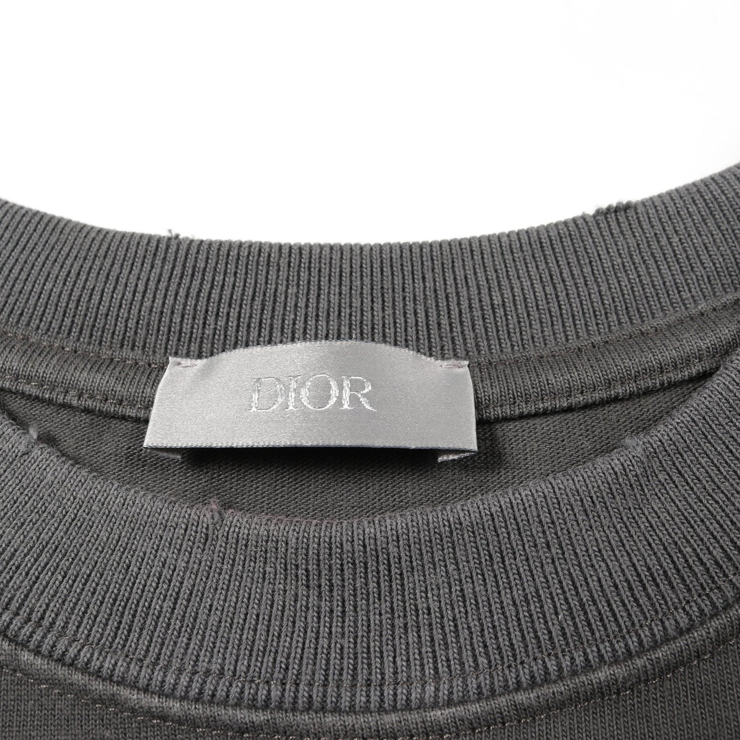 Christian Dior Couture スズラン Tシャツ 半袖 コットン グレー ダメージ加工 ディオール トップス DIOR