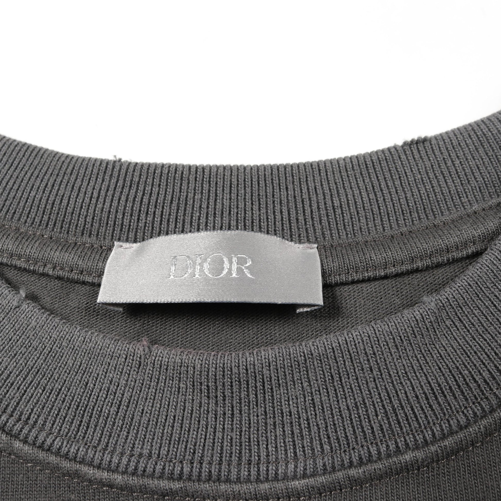 Christian Dior Couture スズラン Tシャツ 半袖 コットン グレー ダメージ加工 ディオール トップス DIOR