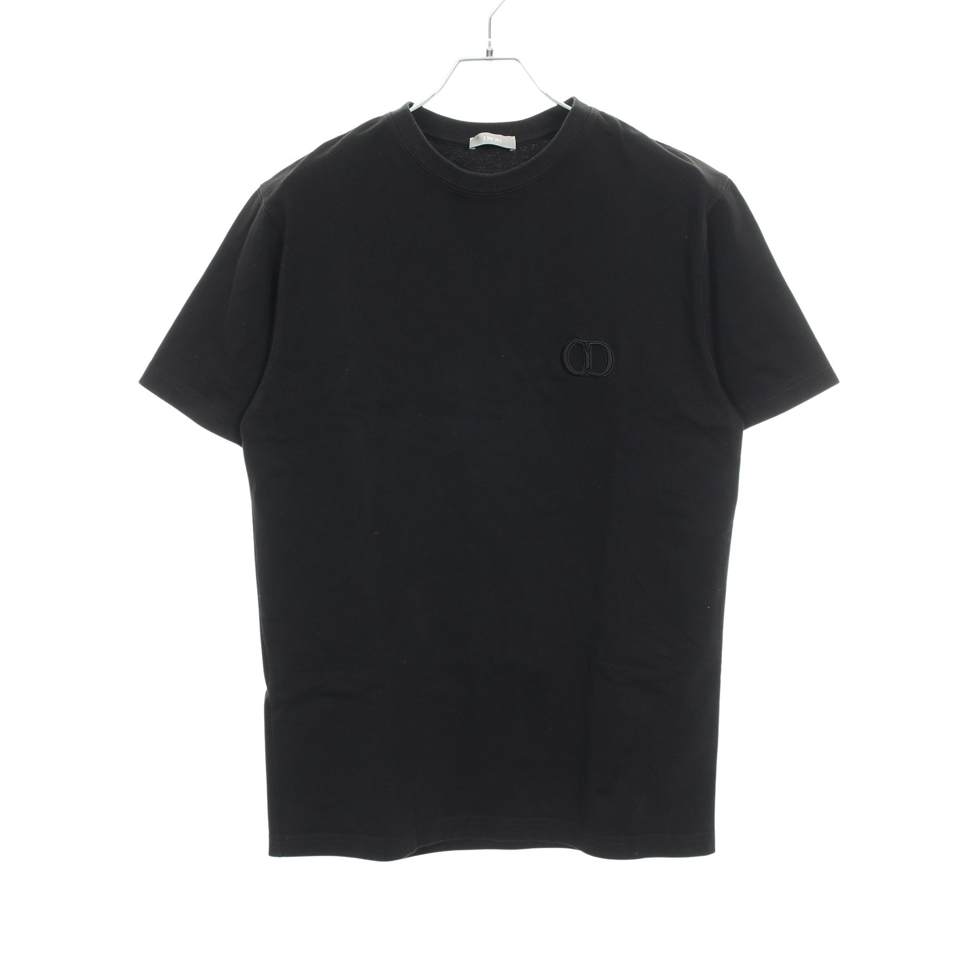 CD Icon リラックスフィット Tシャツ クルーネック 半袖 コットン ブラック ディオール トップス DIOR