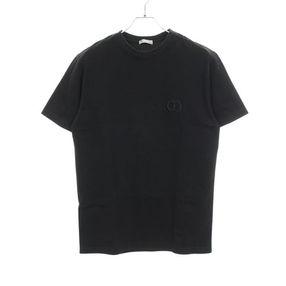 CD Icon リラックスフィット Tシャツ クルーネック 半袖 コットン ブラック ディオール トップス DIOR