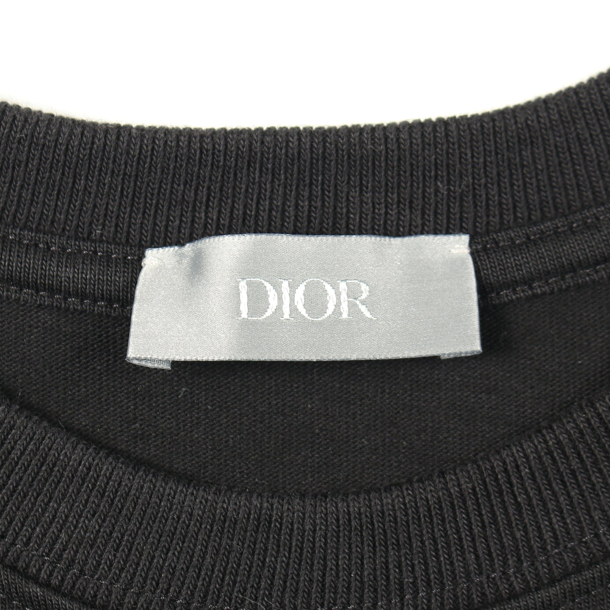 CD Icon リラックスフィット Tシャツ クルーネック 半袖 コットン ブラック ディオール トップス DIOR