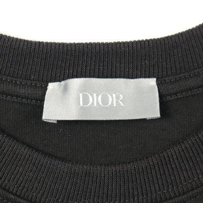 CD Icon リラックスフィット Tシャツ クルーネック 半袖 コットン ブラック ディオール トップス DIOR