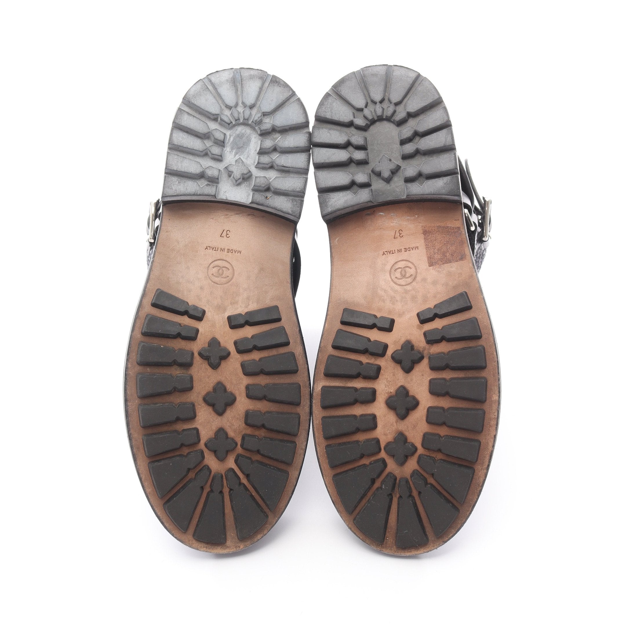 ココマーク エンジニアブーツ ツイード レザー ブラック シャネル – RECLO