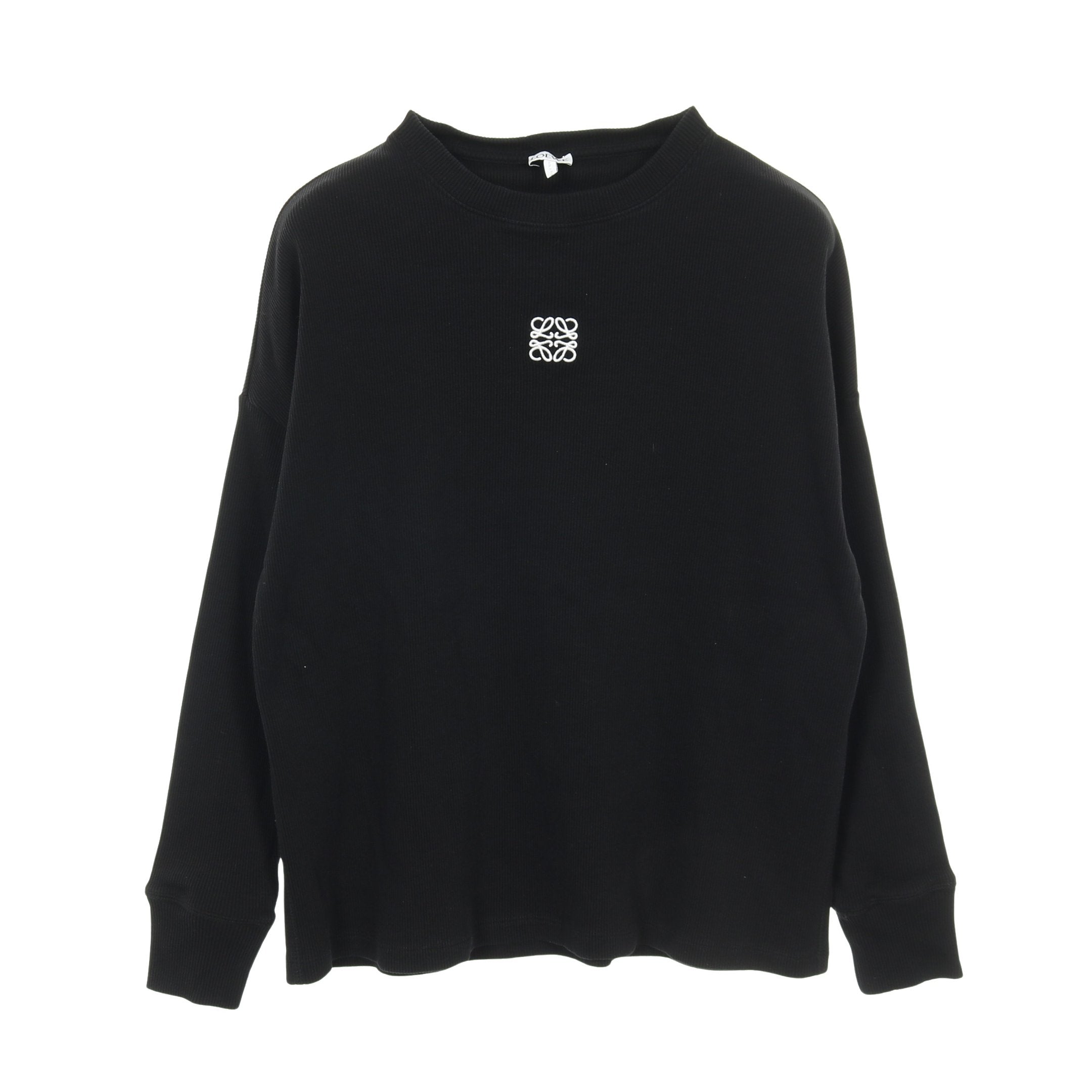 アナグラム Tシャツ クルーネック 長袖 コットン ブラック ロエベ – RECLO