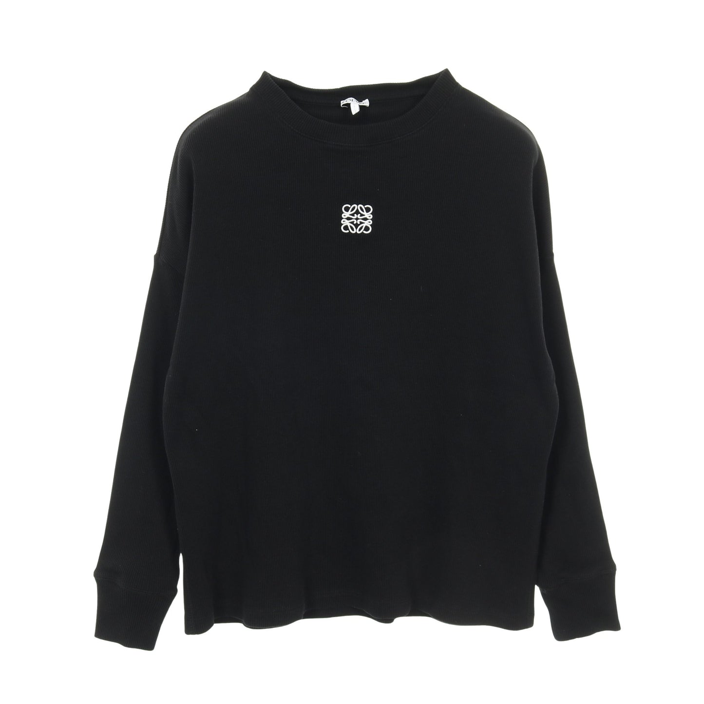 アナグラム Tシャツ クルーネック 長袖 コットン ブラック ロエベ トップス LOEWE
