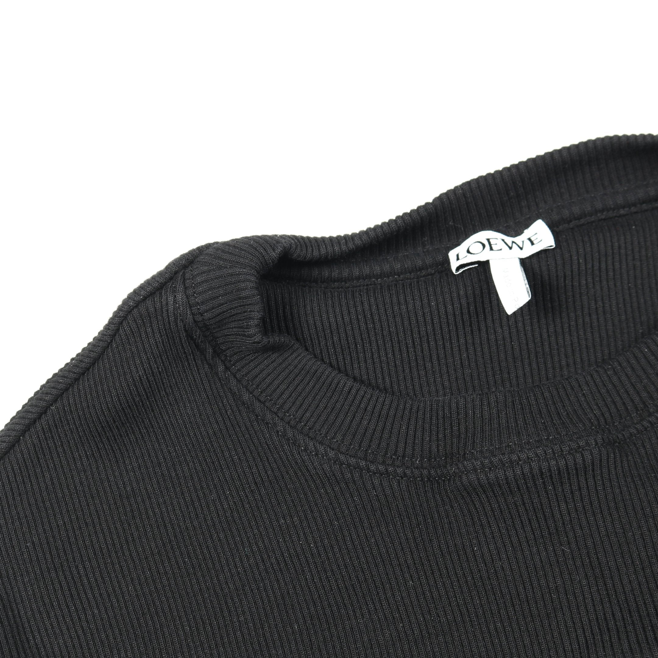 アナグラム Tシャツ クルーネック 長袖 コットン ブラック ロエベ – RECLO